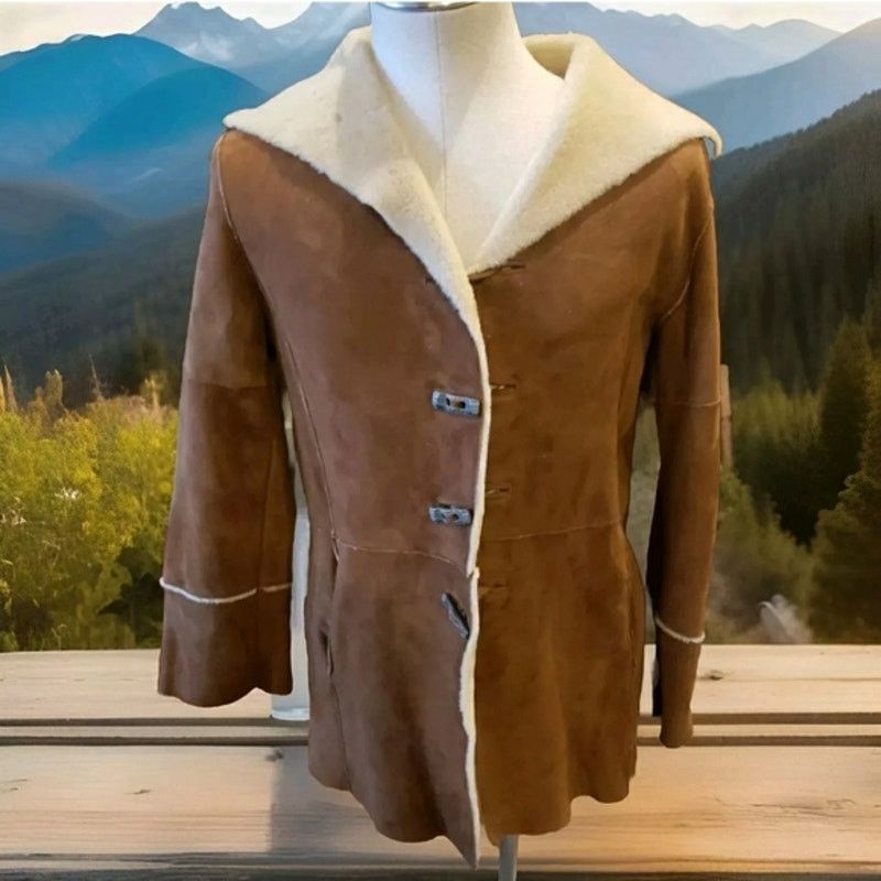 Other Unisex Reversible Shearling Leather Coat Jacket Size 40 Size US M / EU 48-50 / 2 - 1 Thumbnail