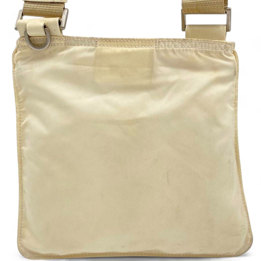 Prada Prada - Beige Handbag Shoulder Bag Nylon Triangle Logo Plate Size ONE SIZE - 3 Thumbnail