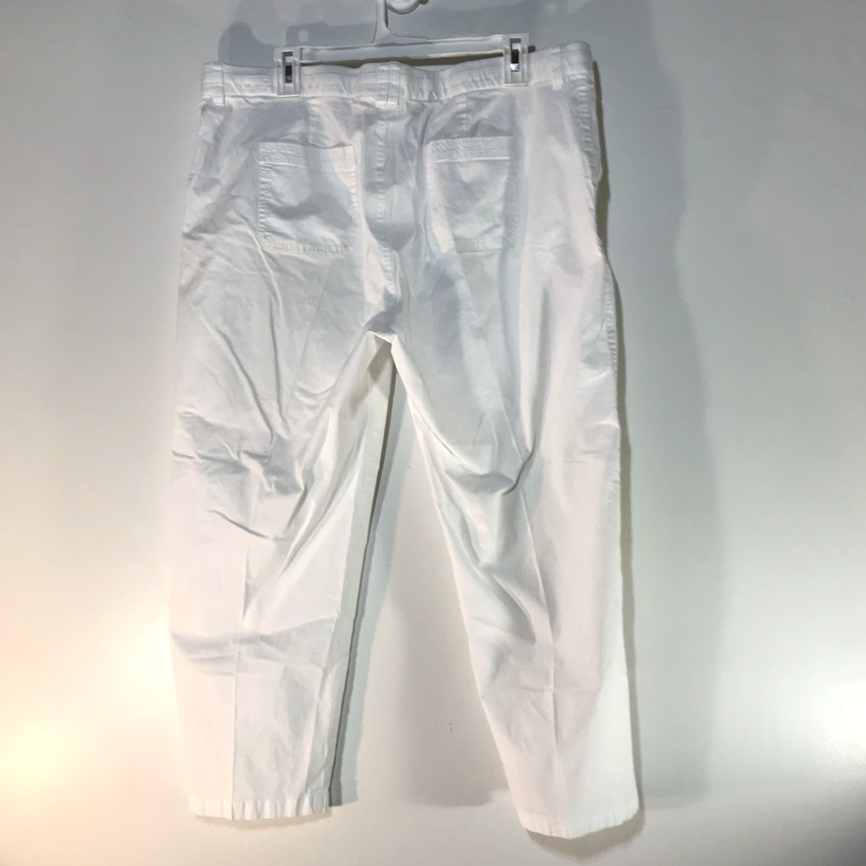Vintage VINTAGE Rafaella Women's Cropped Pants Size 16 White 90s Casual Workwear Summer Size 38" / US 16 / IT 52 - 4 Thumbnail