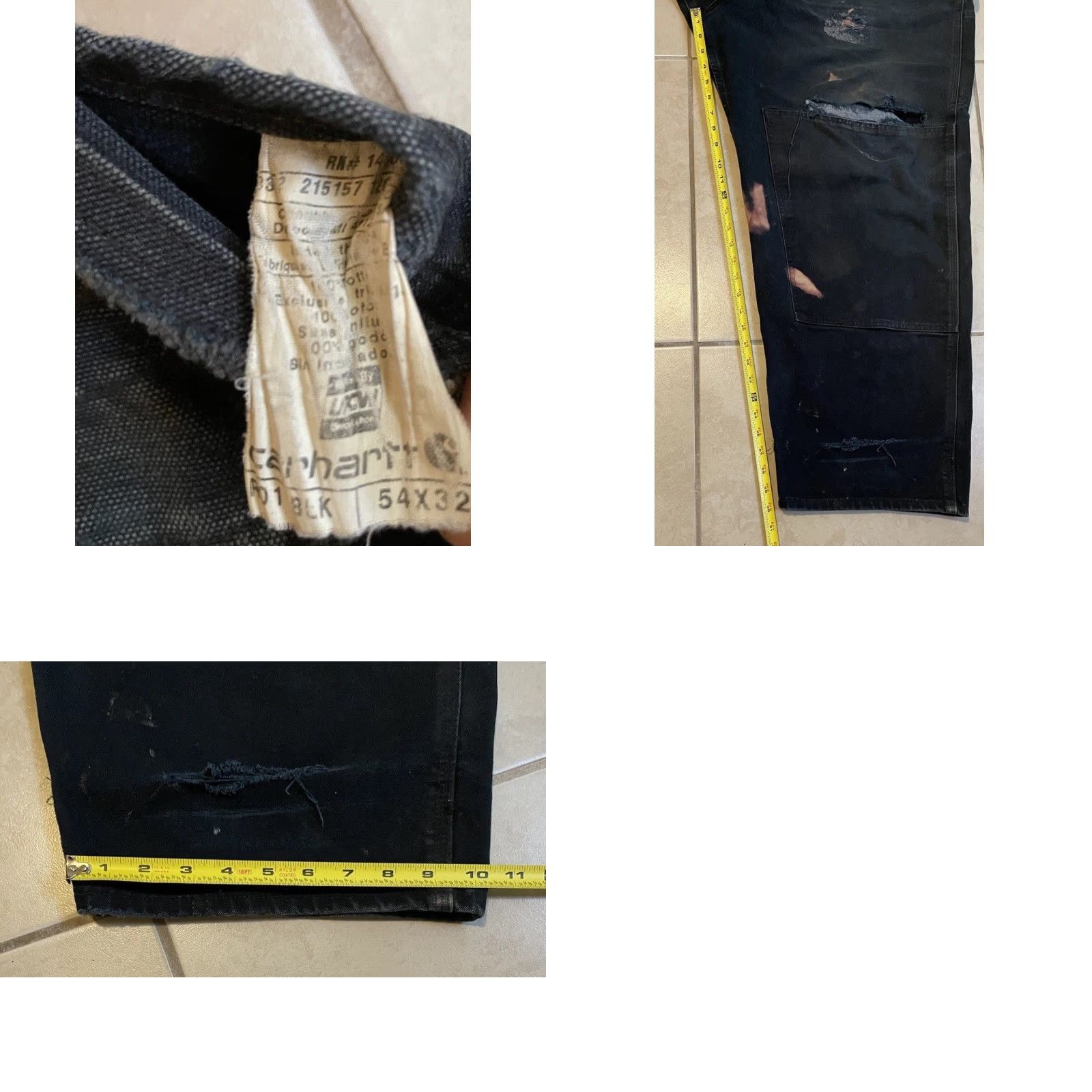 Carhartt Vtg Carhartt Thrashed Faded Distress Overall 54 Grunge Trucker Biker 80s 90s USA Size US 38 / EU 54 - 11 Thumbnail