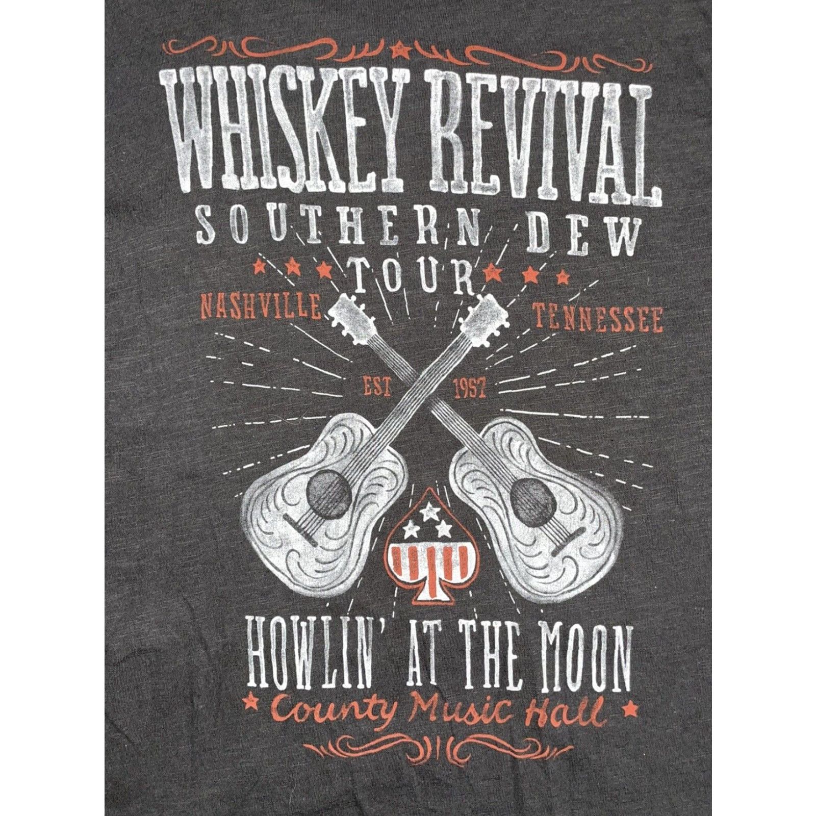 Lucky Brand VINTAGE Lucky Brand Whiskey Revival Southern Dew Tour Gray T-Shirt Adult XL Mens Size US XL / EU 56 / 4 - 2 Thumbnail