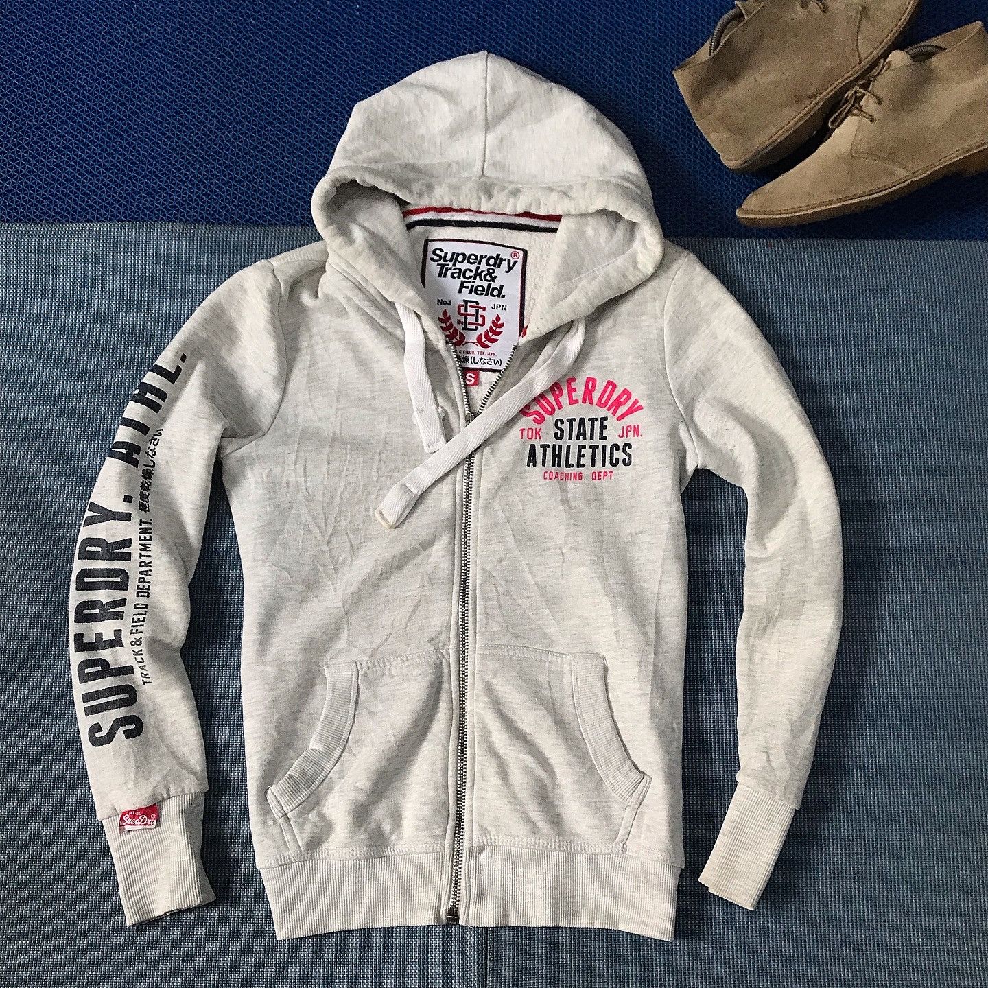 Superdry Vintage Superdry Japan Grey Jacket Hoodie track and field Size US M / EU 48-50 / 2 - 1 Thumbnail