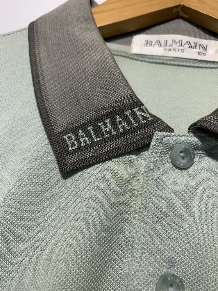 Balmain 2000s Balmain Paris spell out polo shirt rugby Size US L / EU 52-54 / 3 - 5 Thumbnail