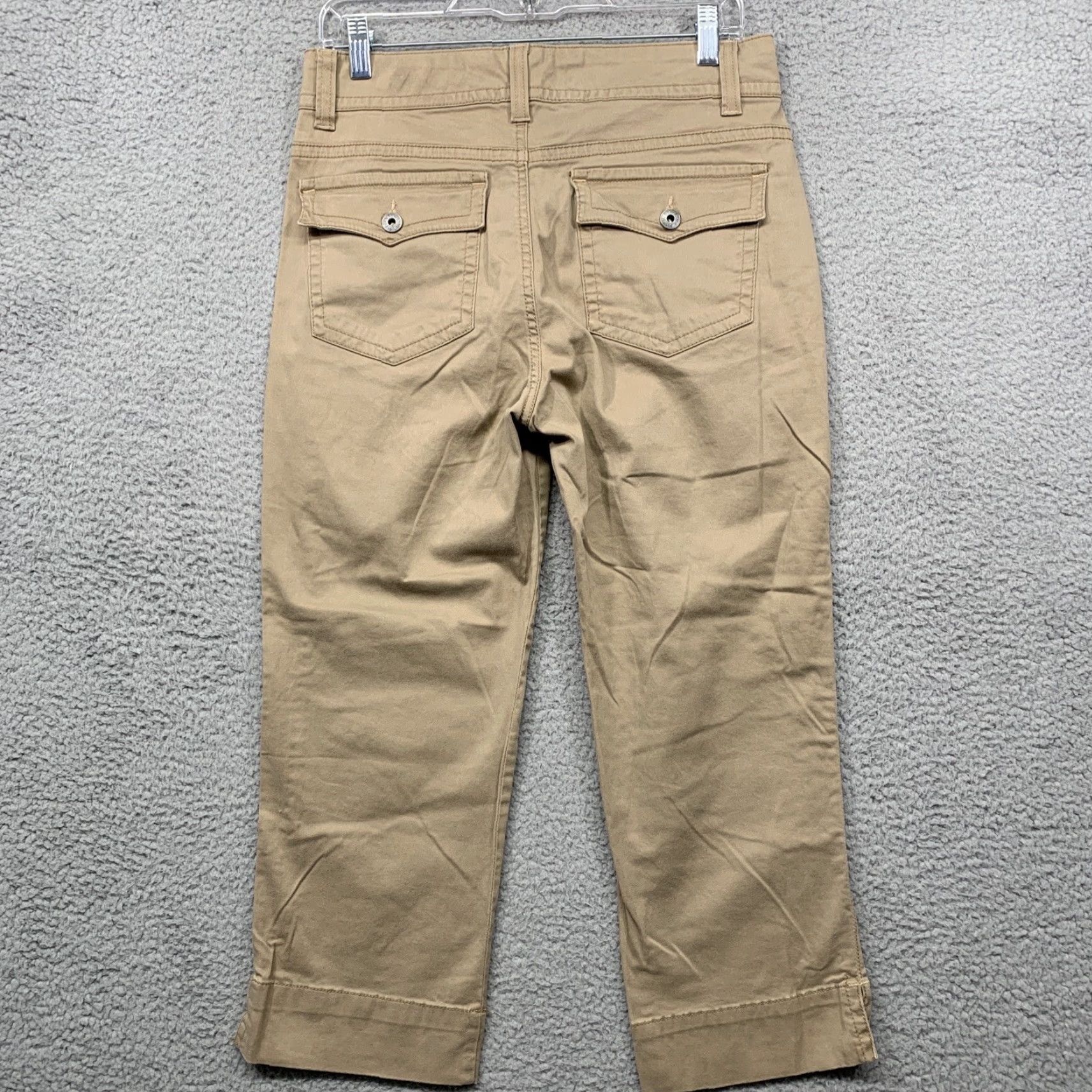 Gloria Vanderbilt VINTAGE Gloria Vanderbilt Capris Jeans 5-Pocket Women Beige 31in 8 Slim Cuffed 2” Slit Summer Spring Fall Womens Size ONE SIZE - 4 Thumbnail