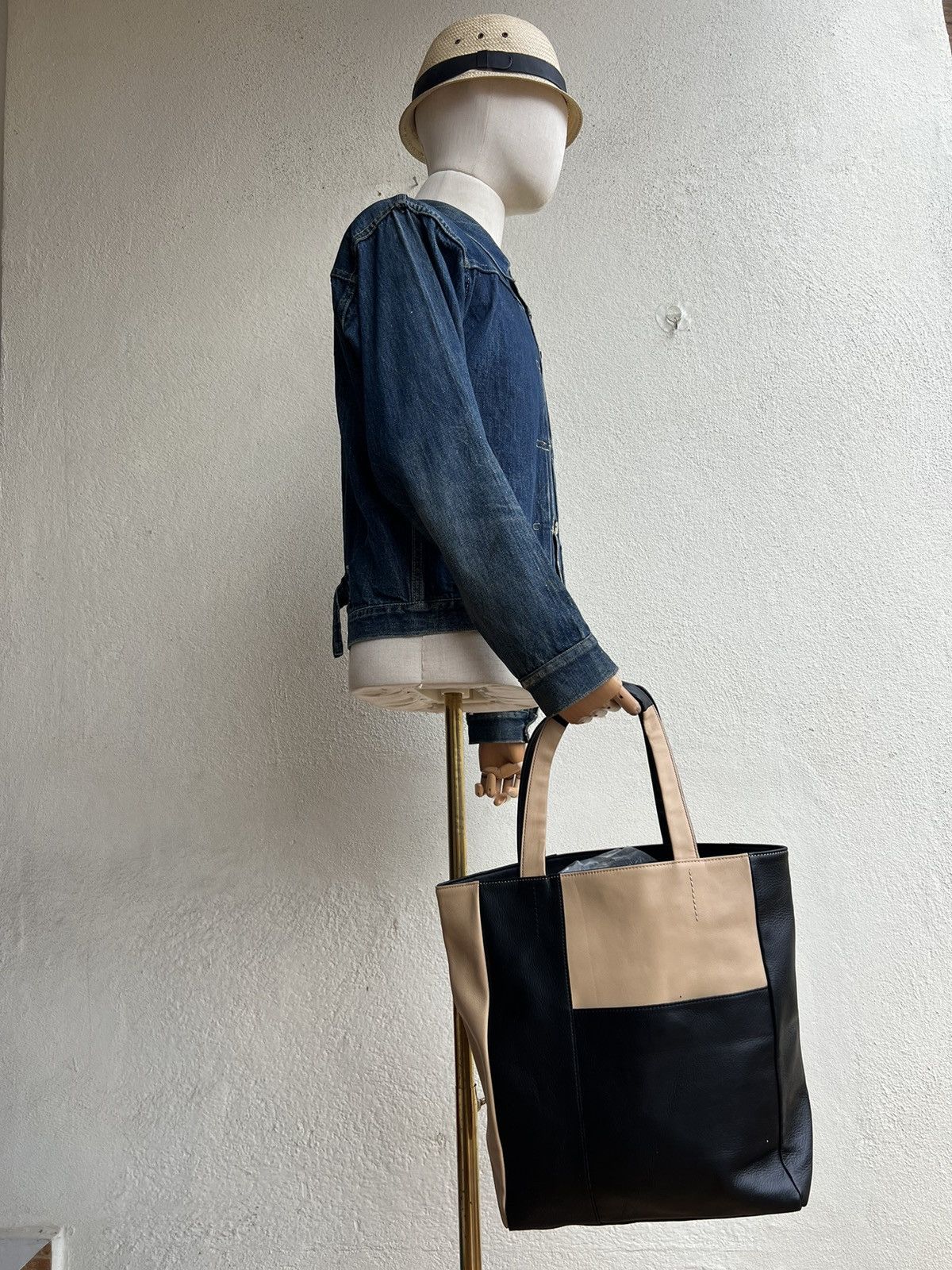 Leather Les sacs Adam Japan Patchwork Leather Tote Bag Size ONE SIZE - 5 Thumbnail