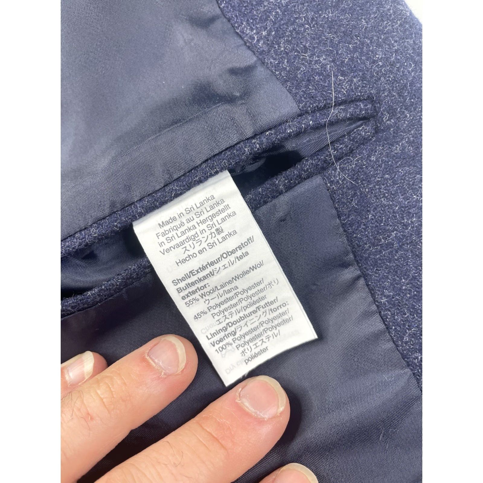 J.Crew J.Crew Mens Thompson Suit Jacket Blazer Blue 38R Wool Blend Single-Breasted Two-Button Knit? Size 38R - 4 Thumbnail