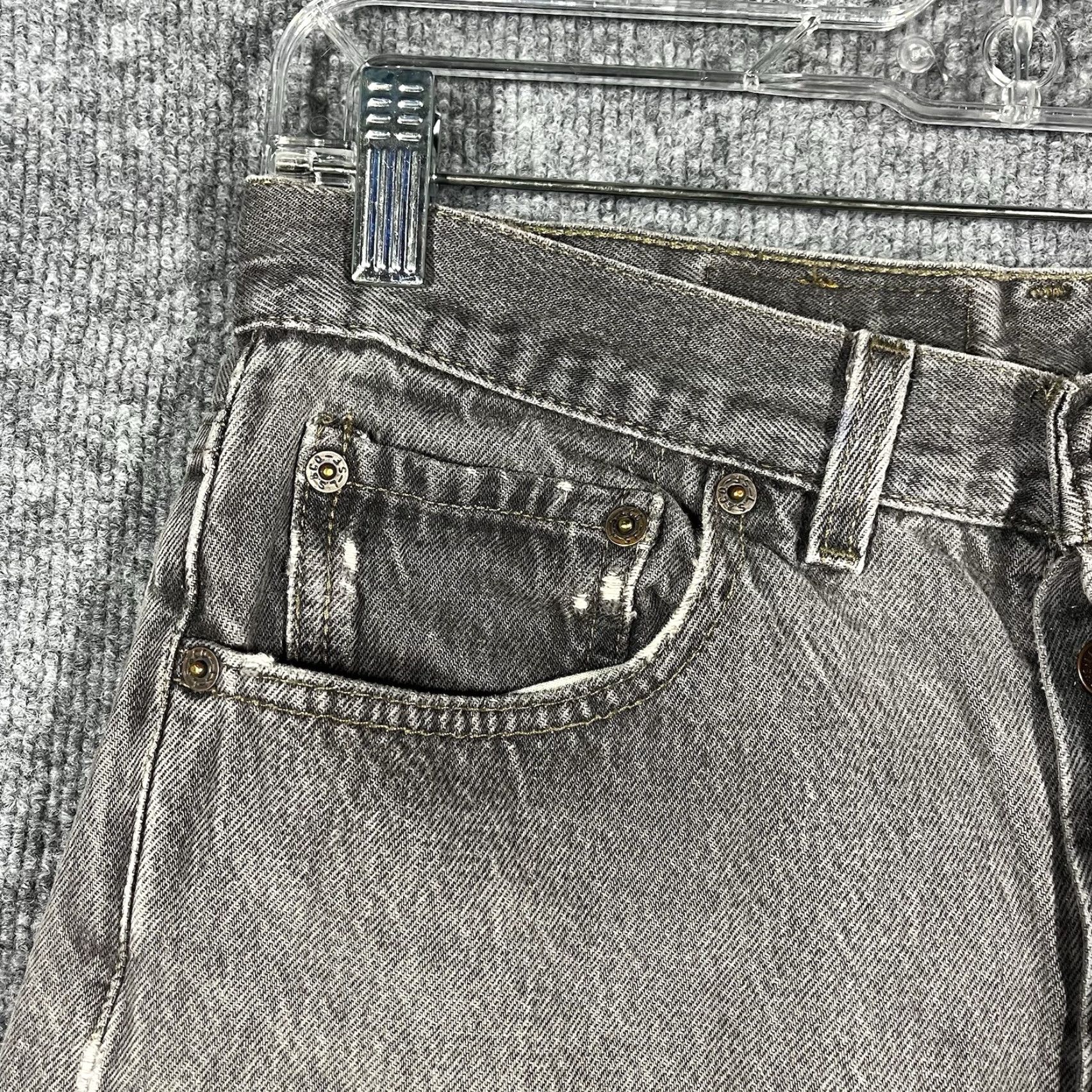Levi's VINTAGE Levi's 501 Jeans Button Fly Straight 30x29 Black USA Distressed Men's Size US 30 / EU 46 - 7 Thumbnail