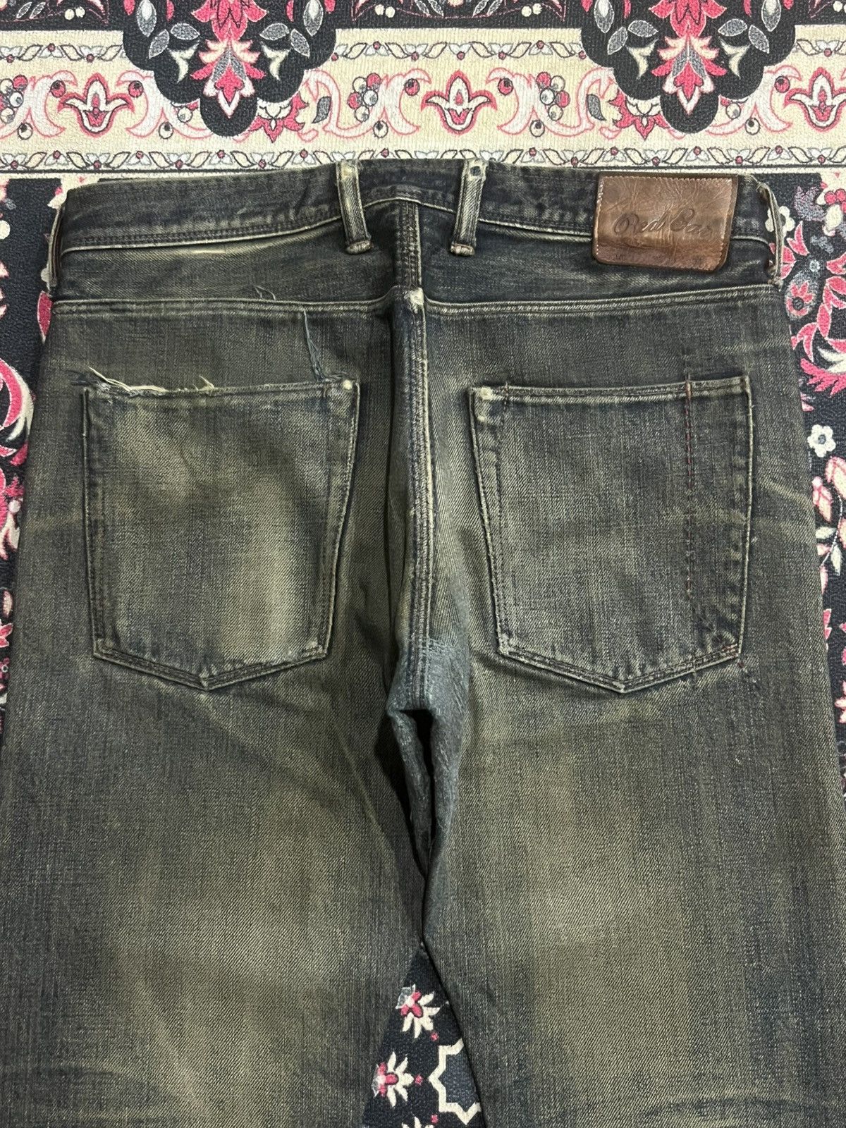 Paul Smith Red Ear Vintage Paul Smith Red Ear Mud Whisker Washed Selvedge Jeans Size US 29 - 9 Thumbnail
