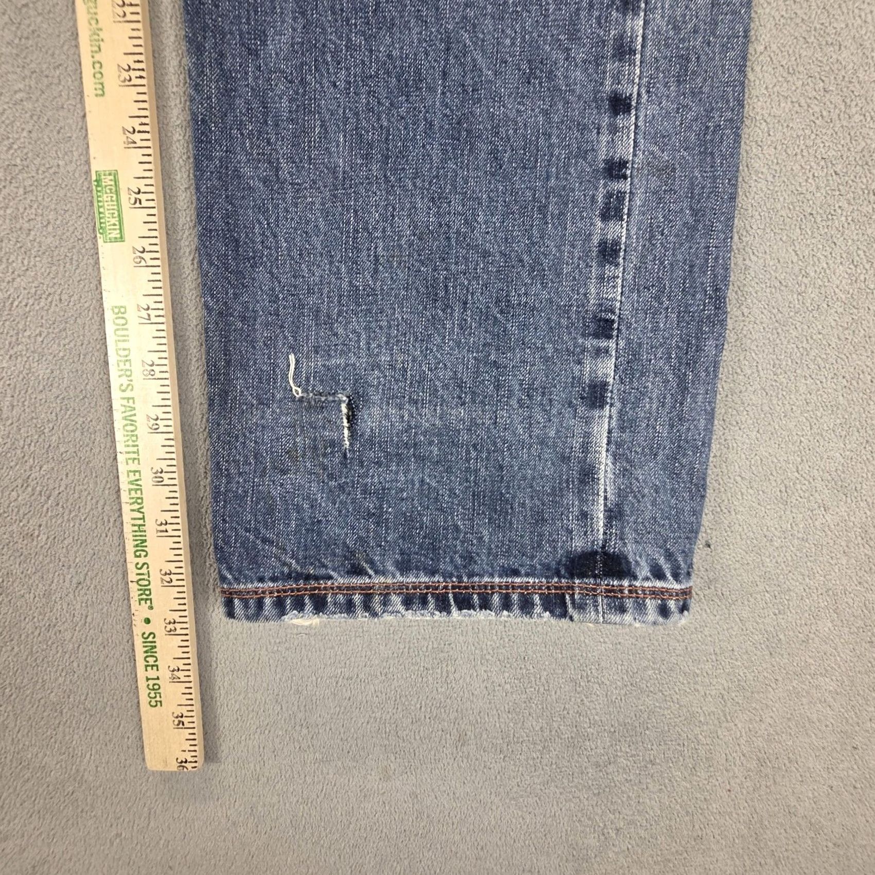Vintage IZZVATT Jeans Mens 34x32 Blue Medium Wash Distressed Studded Straight Denim pockets Zip Vintage: No Size US 34 / EU 50 - 5 Thumbnail