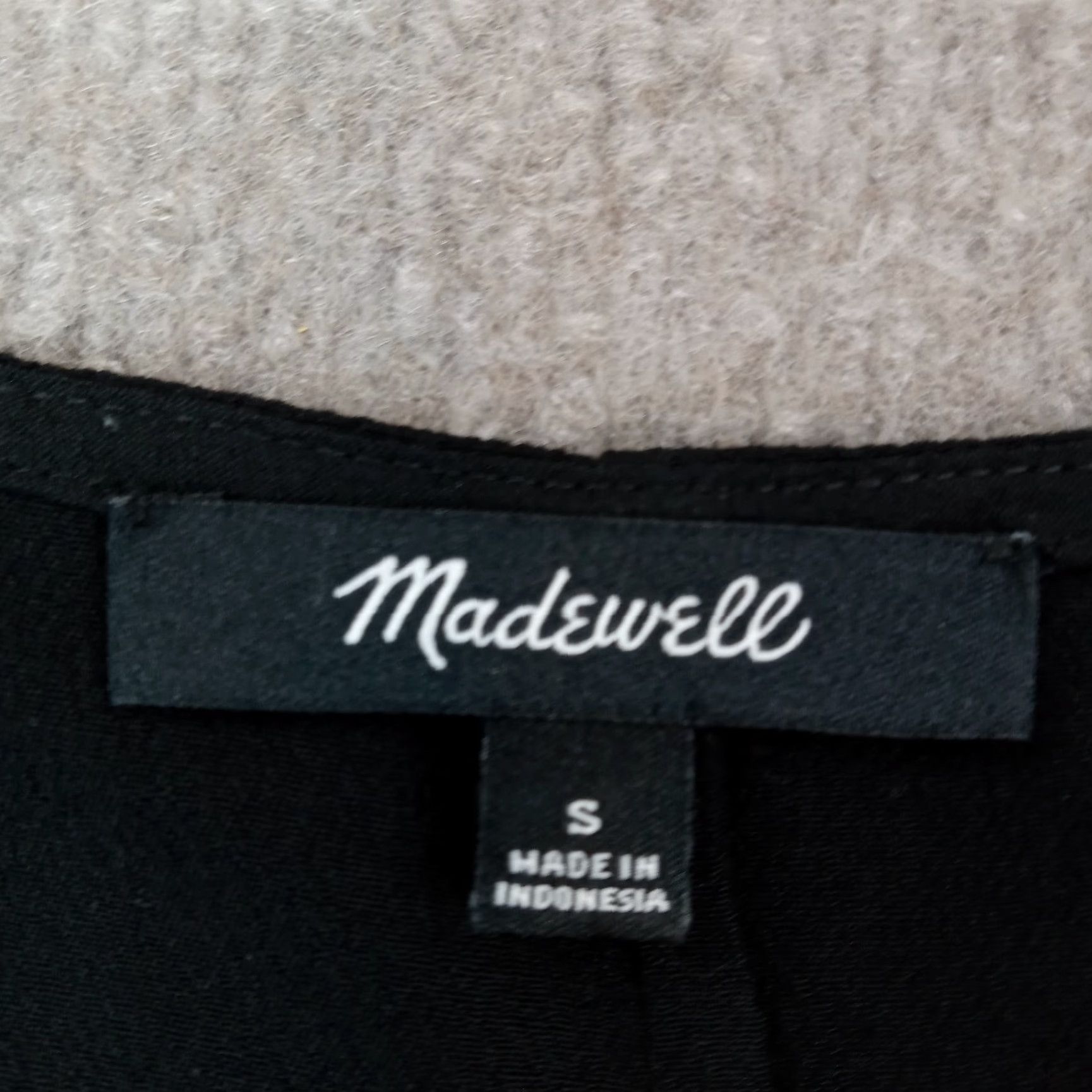 Madewell Madewell Dress Womens Small Black Shift Long Sleeve Button Front V-Neck Casual Size S / US 4 / IT 40 - 5 Thumbnail