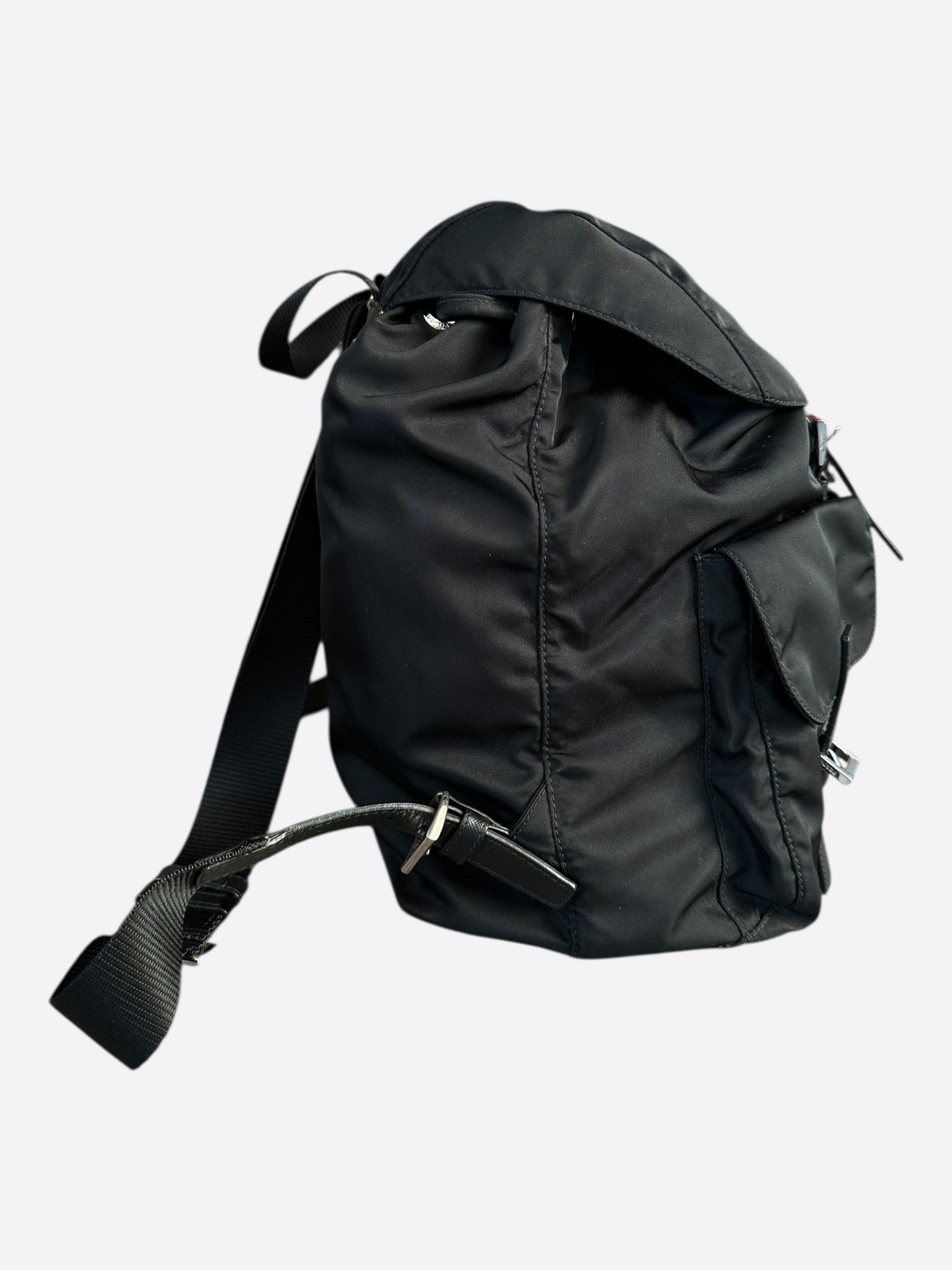 Prada Prada Black Re-Nylon Backpack Size ONE SIZE - 2 Thumbnail