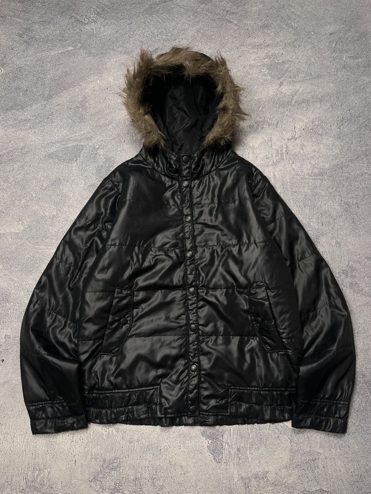 Japanese Brand Vkei RussK Faux Fur Riders Jacket Backlash Ifsix