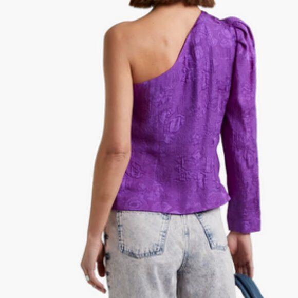 Stella McCartney Stella McCartney One sleeve silk cloqué top size 6 Size M / US 6-8 / IT 42-44 - 4 Thumbnail