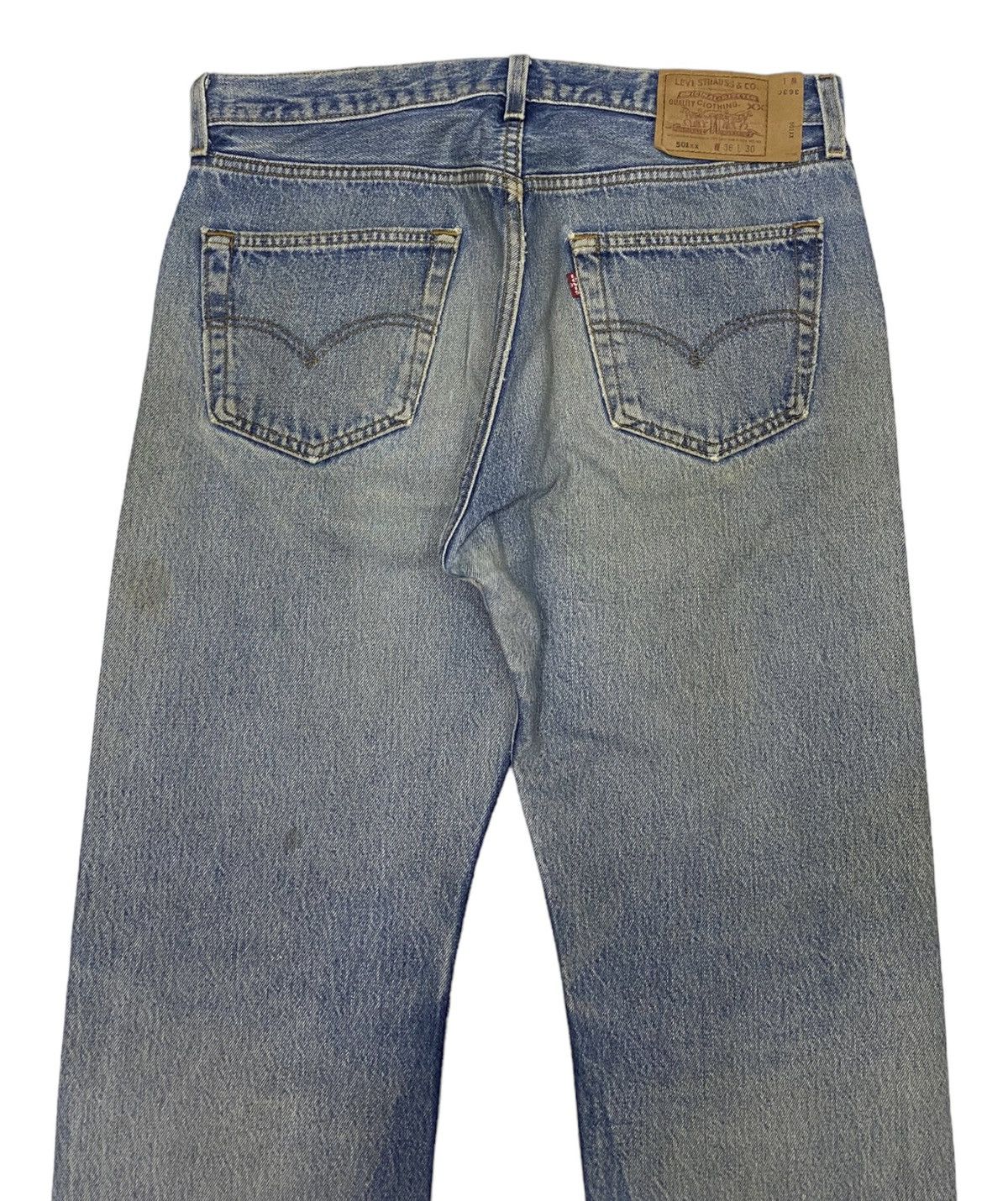 Levi's 🔥VINTAGE LEVIS 501xx BAGGY CROP DISTRESSED DENIM JEANS Size US 35 - 6 Thumbnail