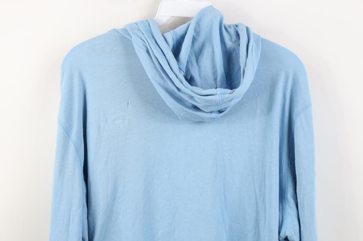 Lacoste Vintage Y2K Lacoste Logo Hoodie T-Shirt Carolina Blue Cotton Size US XL / EU 56 / 4 - 12 Thumbnail
