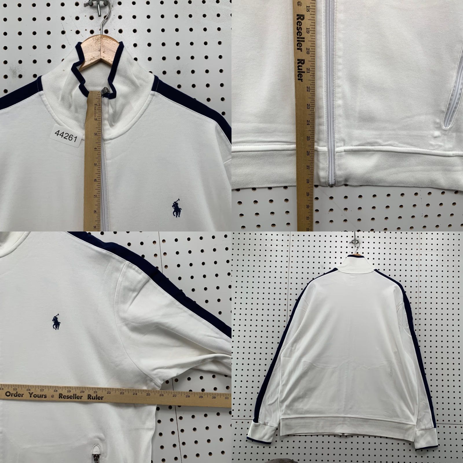 Polo Ralph Lauren Polo Ralph Lauren Performance Track Zip Jacket Mens 2XL White Long Sleeve Shirt Size US XXL / EU 58 / 5 - 8 Thumbnail