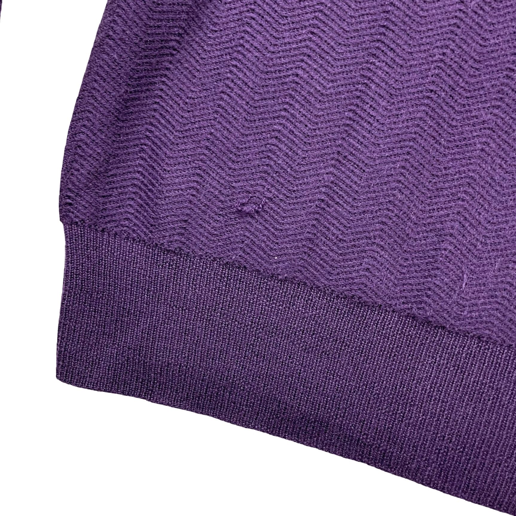 Bloomingdale's Bloomingdales Men's Sweater Large Purple 100% Wool V-Neck Pullover Size US L / EU 52-54 / 3 - 8 Thumbnail