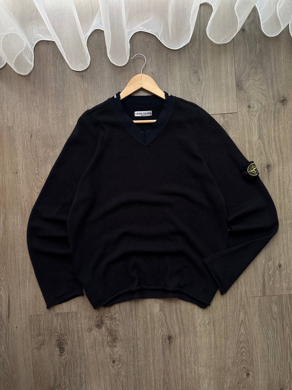 Stone Island × Vintage Vintage Stone Island Black Sweater Size US L / EU 52-54 / 3 - 16 Thumbnail