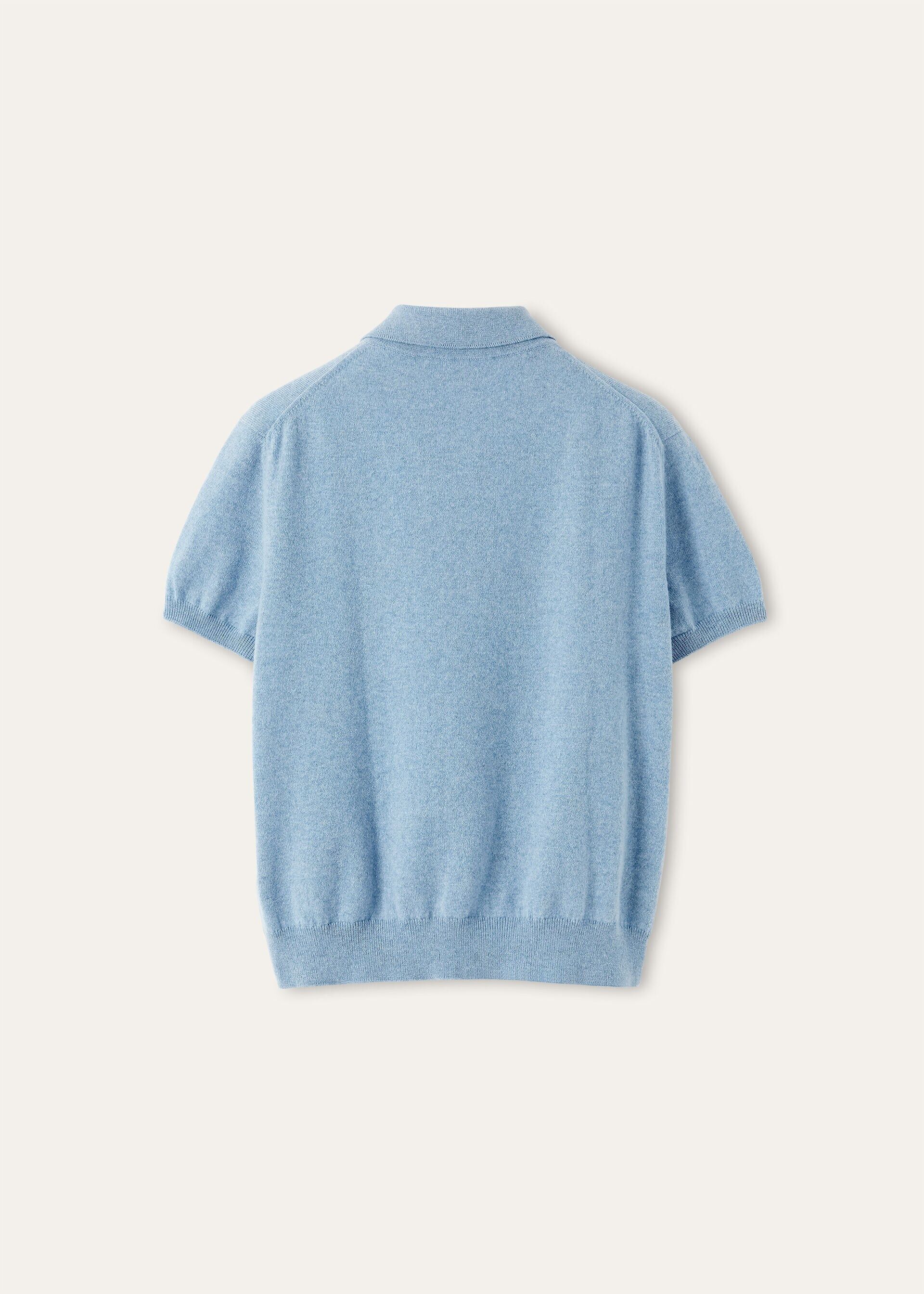 Loro Piana os11x0326 FAQ8646 Classic Polo Shirt in Airy Sky Melange Size XS / US 0-2 / IT 36-38 - 6 Thumbnail