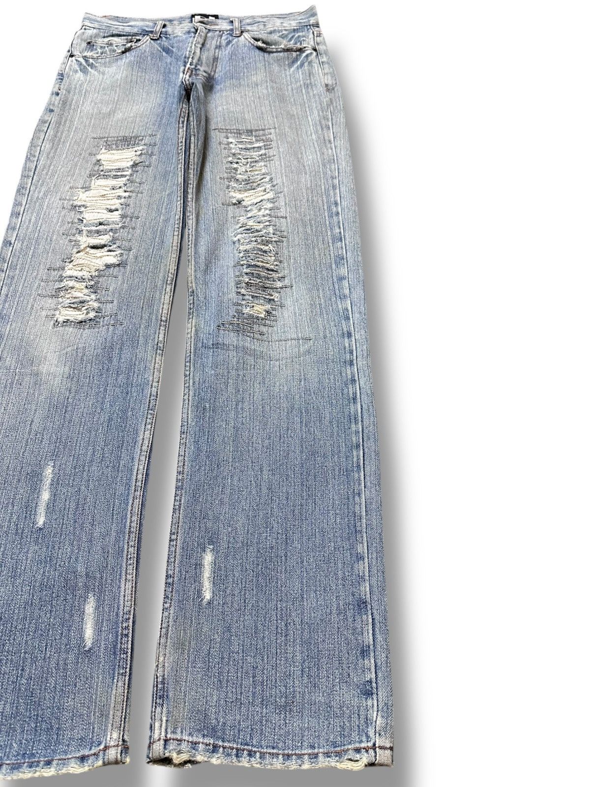 Japanese Brand Vintage Nylaus Clothing Faded Grunge Distressed Denim Size US 31 - 4 Thumbnail