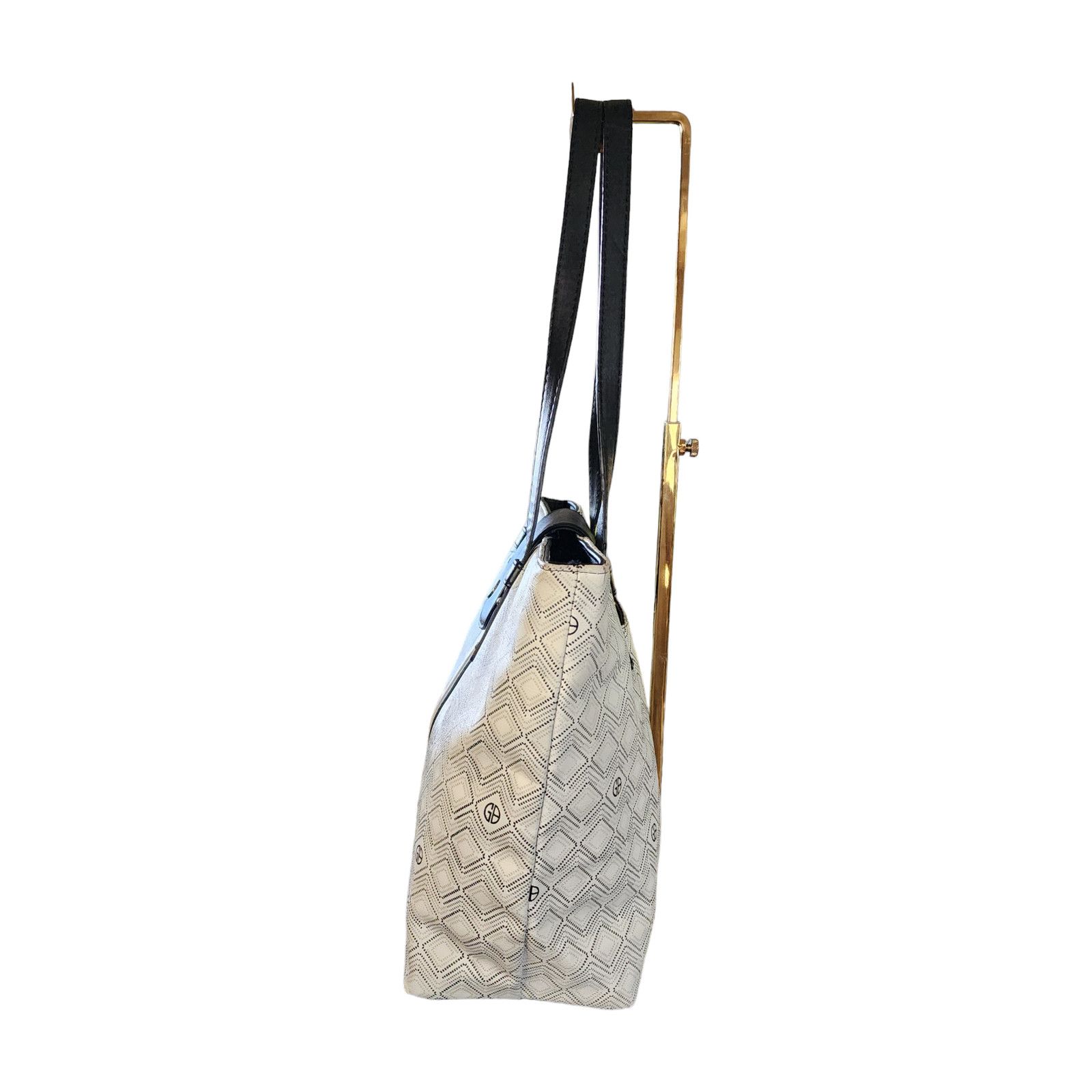 Giani Bernini Giani Bernini Women's Tote White Black Grey Diamond Print Size ONE SIZE - 6 Thumbnail
