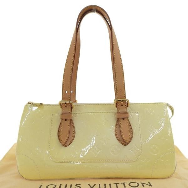 image of Louis Vuitton Monogram Vernis Rosewood Avenue Shoulder Bag in Yellow, Women's