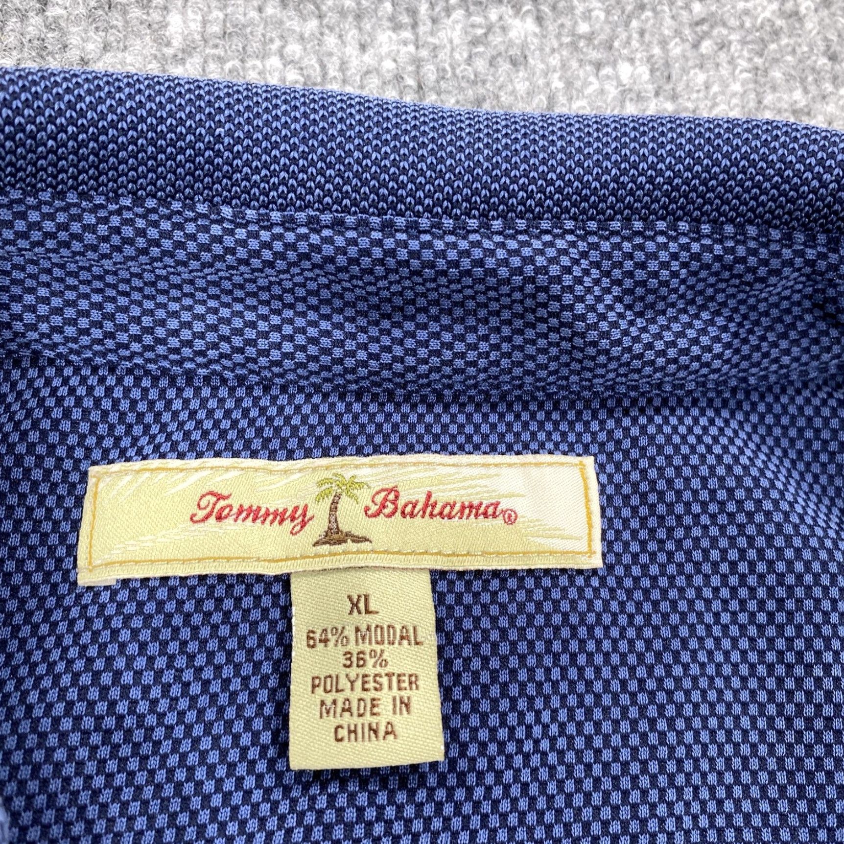 Tommy Bahama Tommy Bahama Polo Shirt Mens XL Blue Short Sleeve Modal Polyester Relaxed Fit Size US XL / EU 56 / 4 - 2 Thumbnail