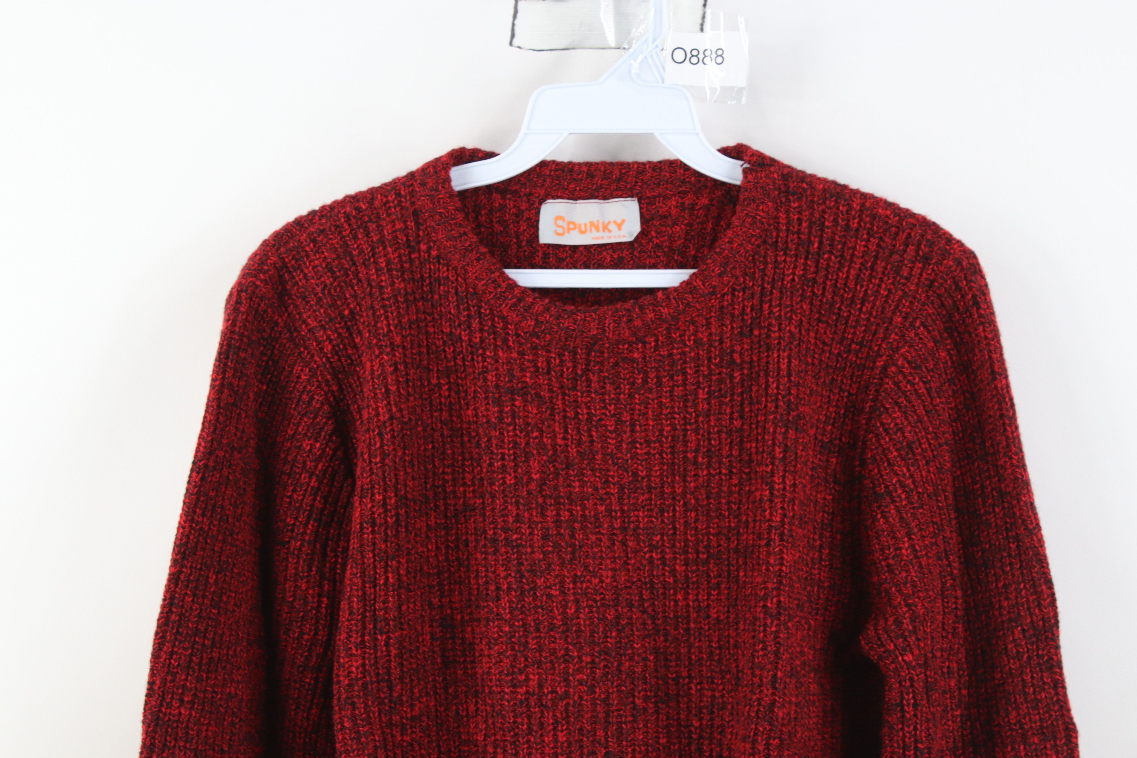 Vintage Vintage 80s 90s Streetwear Knit Crewneck Sweater USA Red Size S / US 4 / IT 40 - 2 Thumbnail