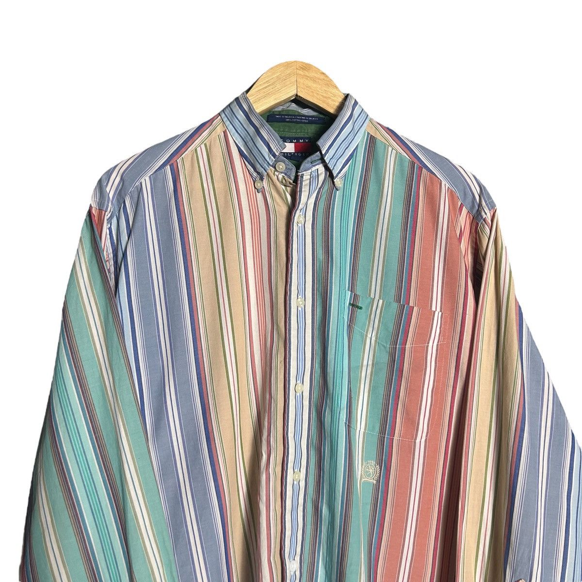 Tommy Hilfiger × Vintage Vintage Tommy Hilfiger Button Up Shirt Size XL / US 12-14 / IT 48-50 - 3 Thumbnail