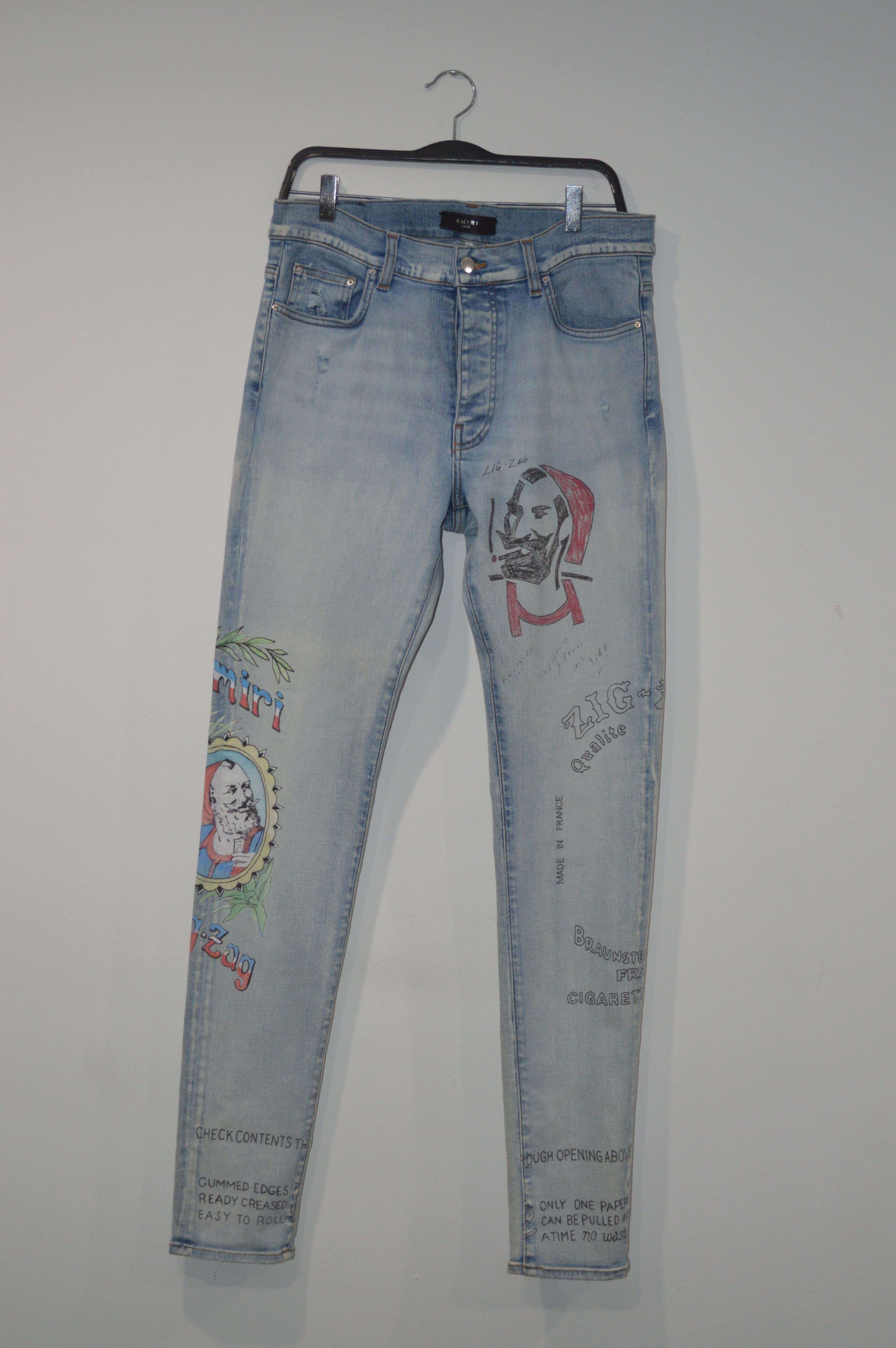 AMIRI (Zig Zag Light Indigo Jeans)