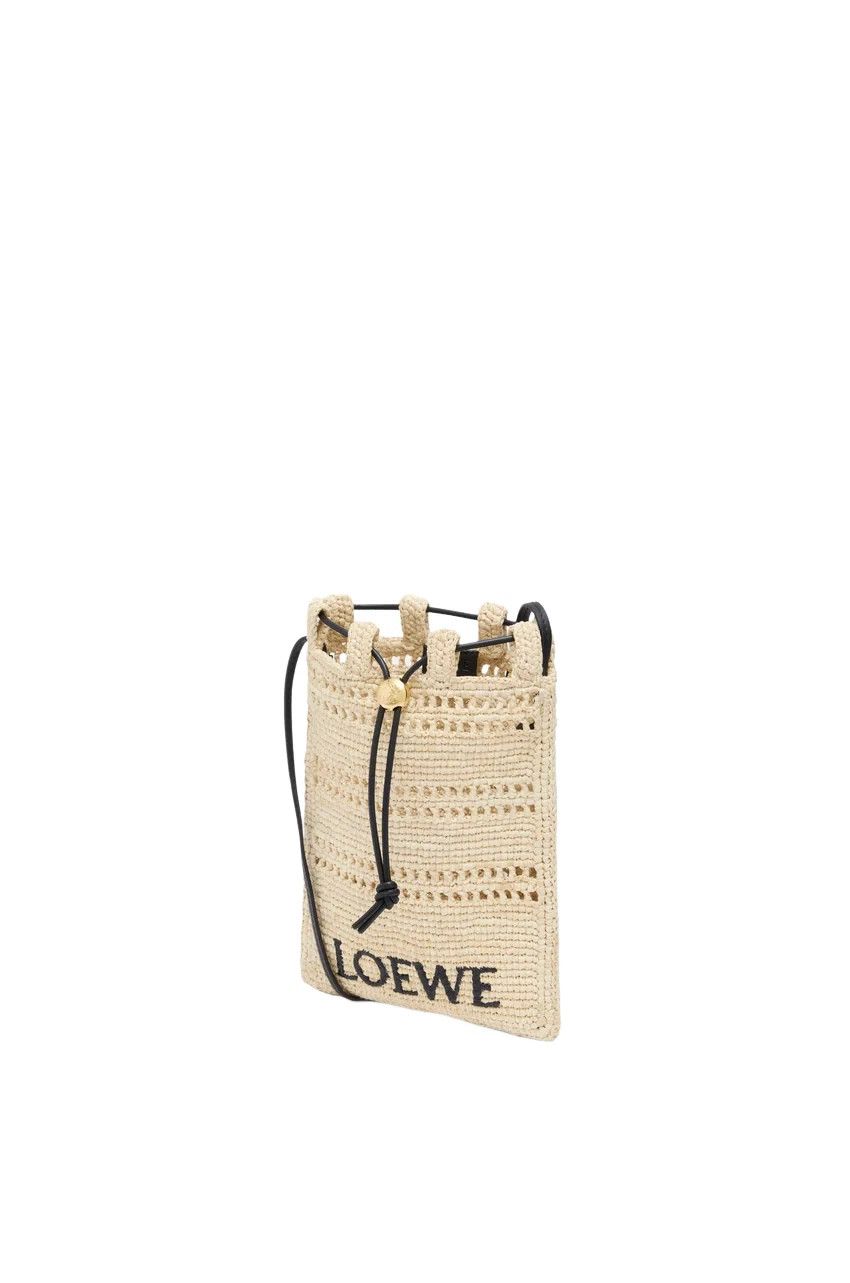 Loewe LOEWE Natural/Black Raffia Drawstring Mini Crossbody Size ONE SIZE - 1 Thumbnail