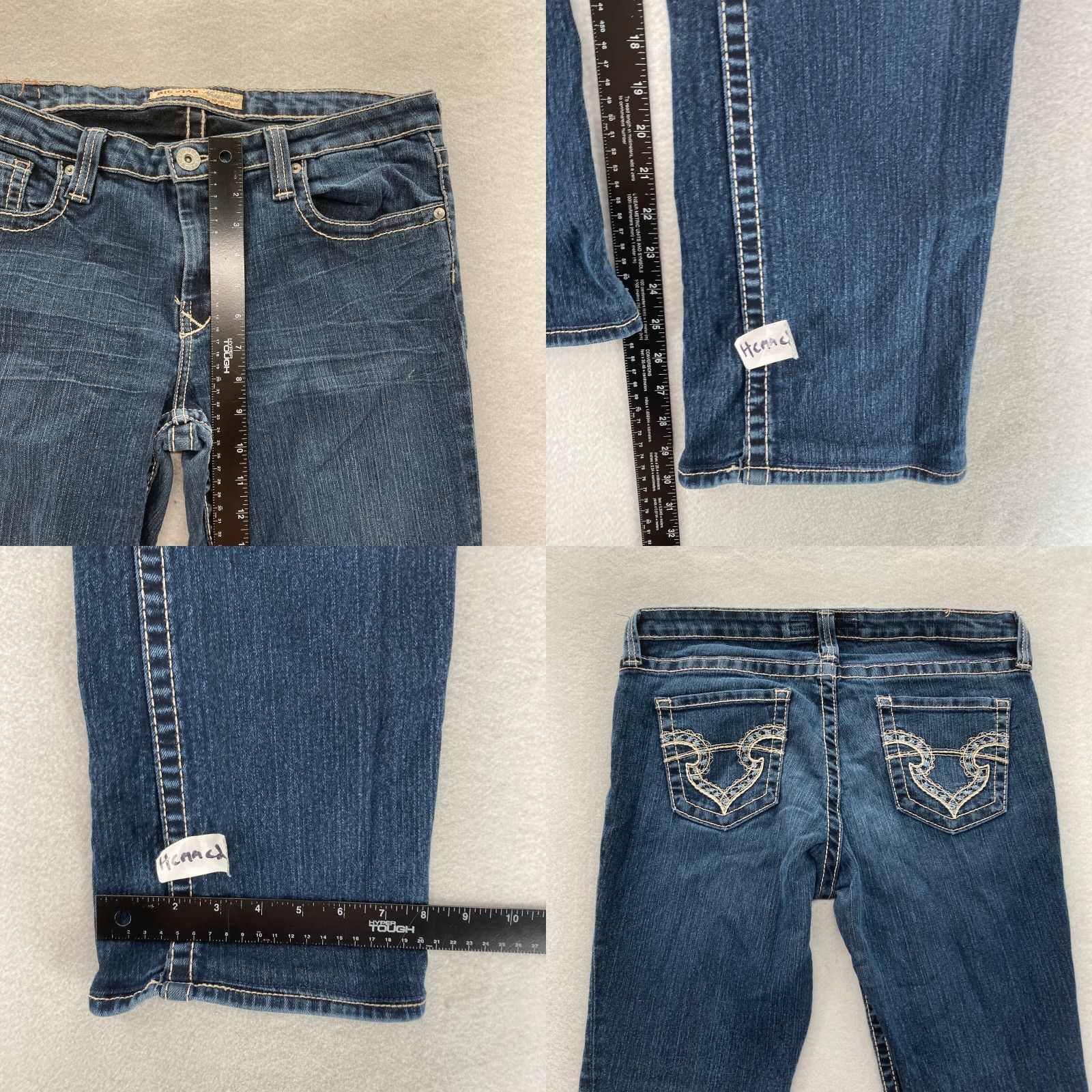 Denime BIG STAR Jeans Women's 32x30 Maddie Boot Dark Wash Blue Stretch Denim Western - Bootcut - 5-Pocket - Regular - Size 32 - Blue - Cowboy Theme - Jeans Size 24" / US 00 / IT 34 - 8 Thumbnail