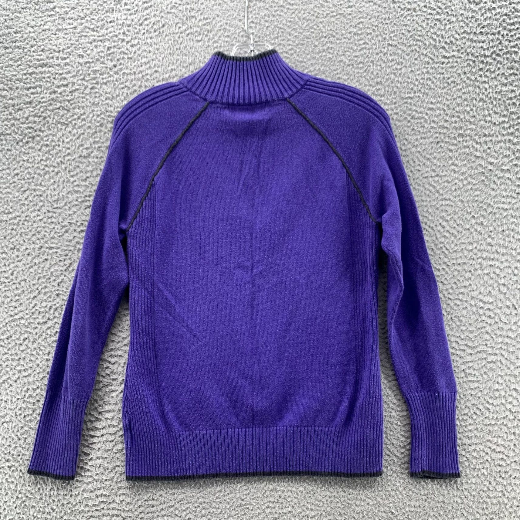 Eddie Bauer Eddie Bauer 1/4 Zip Sweater Women Med Purple Knit Preppy Sport Athleisure Hiking Jacket Size M / US 6-8 / IT 42-44 - 4 Thumbnail