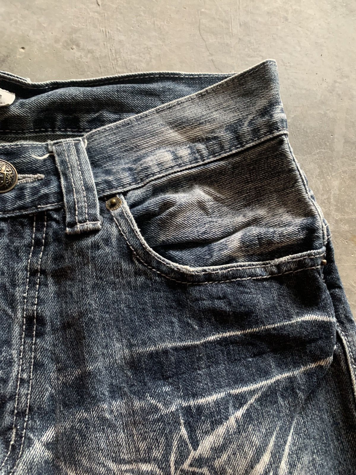 If Six Was Nine flared y2k sorridere sick washed design japanese jeans Size US 30 / EU 46 - 10 Thumbnail