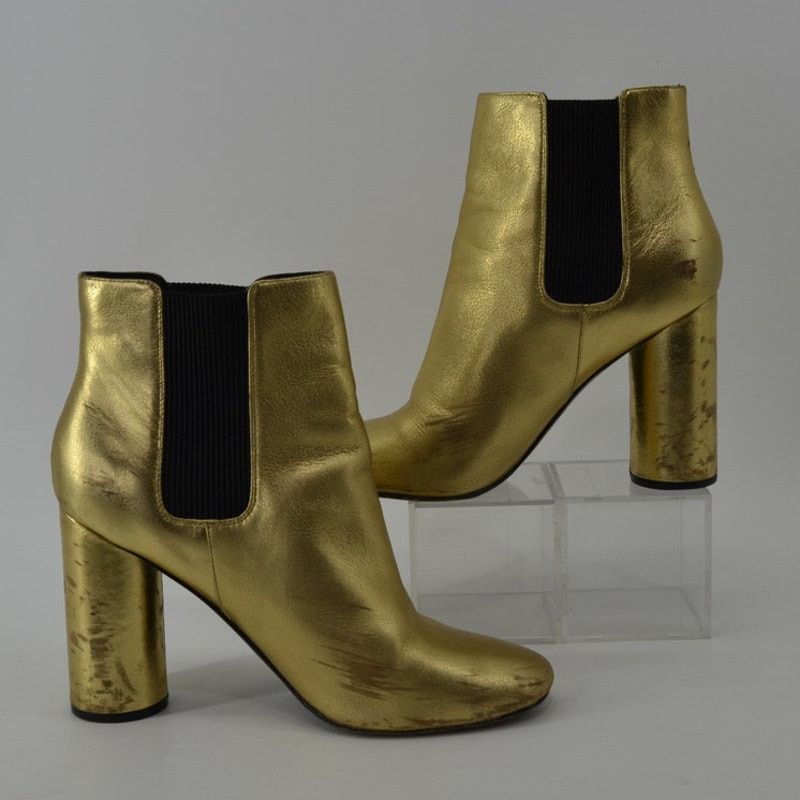 Other Marciano Pmeilana Womens Size 9 Gold Metallic Chelsea Boots Size US 9 / IT 39 - 6 Thumbnail