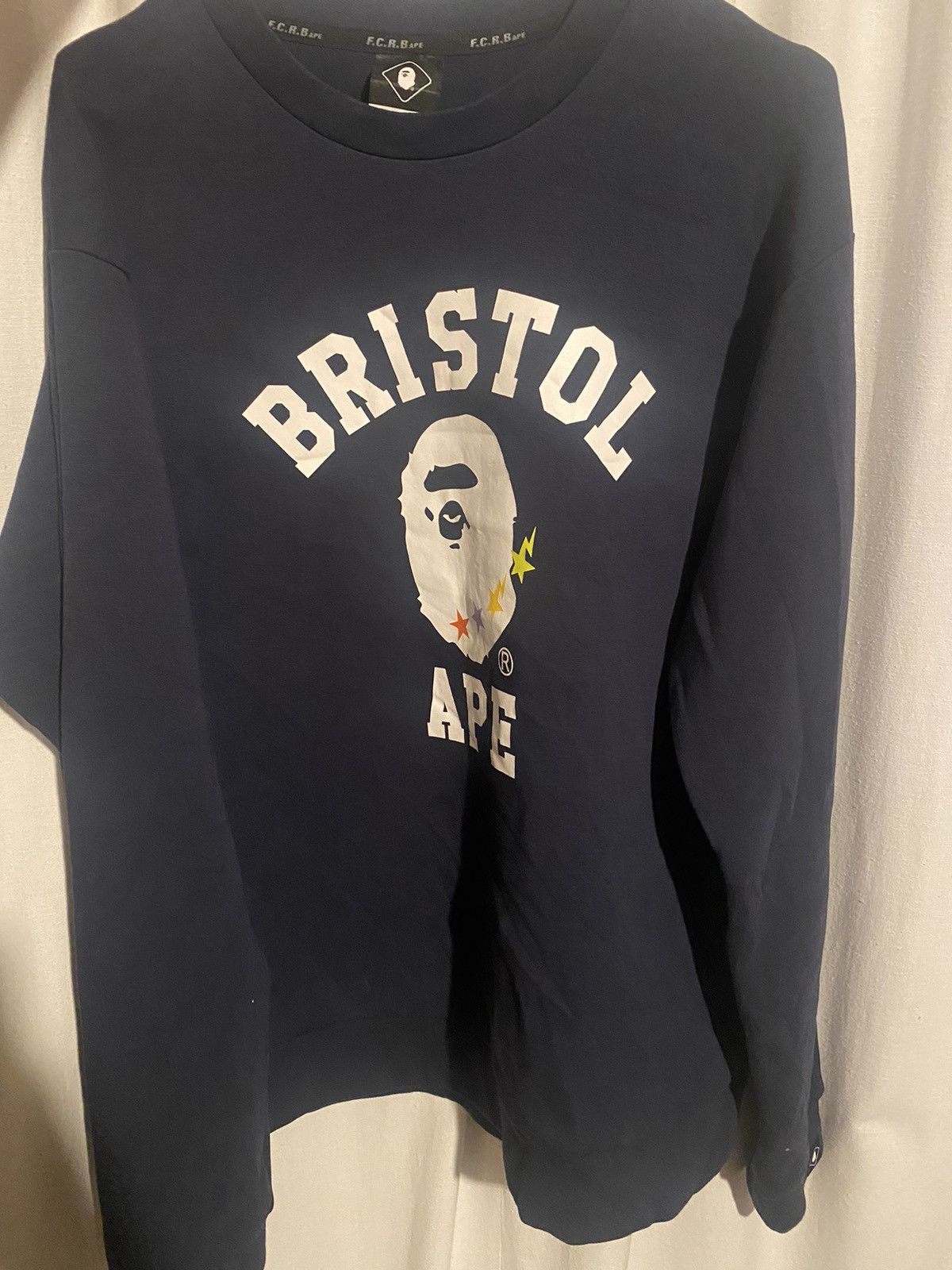 Bape A Bathing Ape x F.C.Real Bristol Collab Crewneck Sweatshirt | Grailed