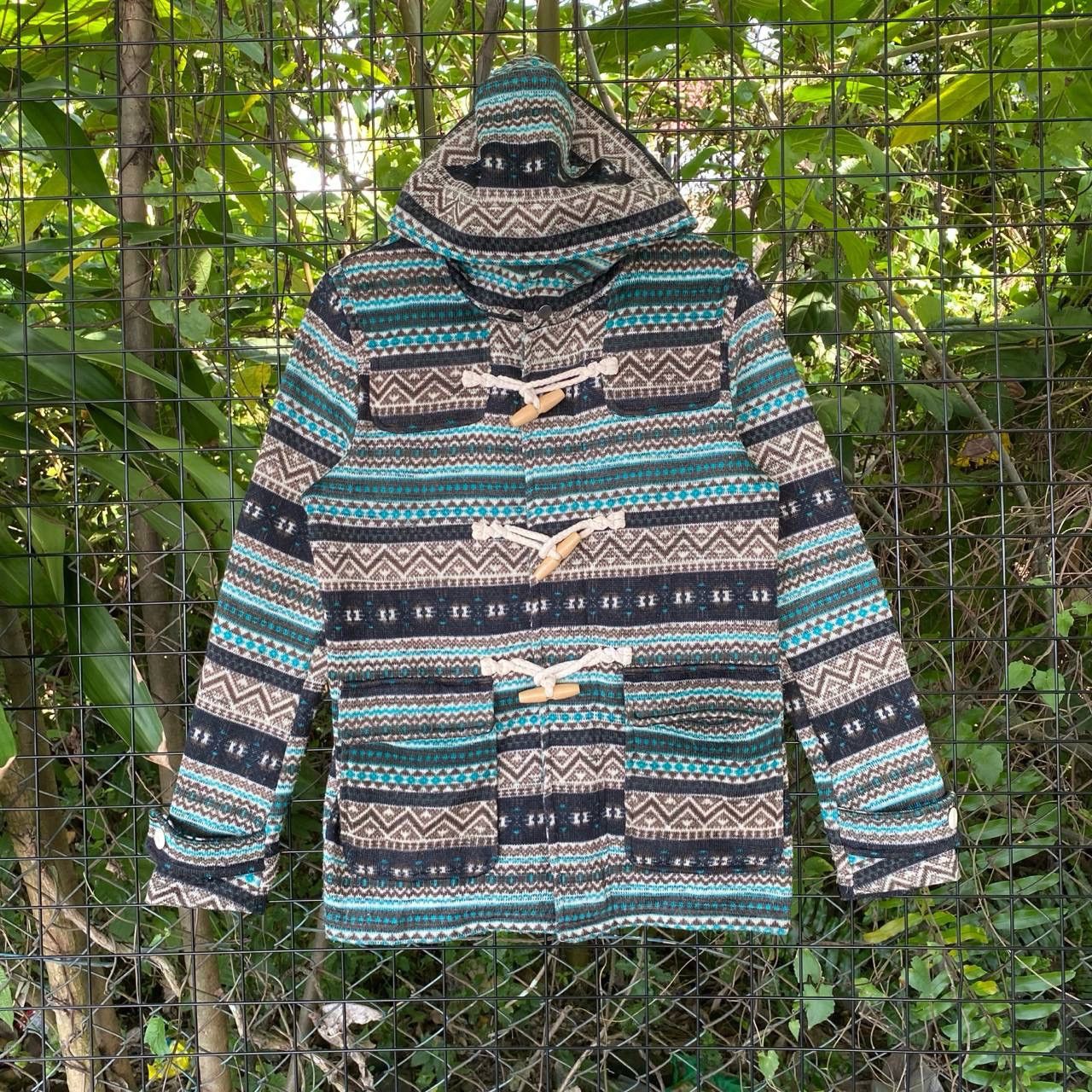 Japanese Brand × Vintage Vtg Japan Navajo Hoodies Duffle Jacket Size M / US 6-8 / IT 42-44 - 1 Thumbnail