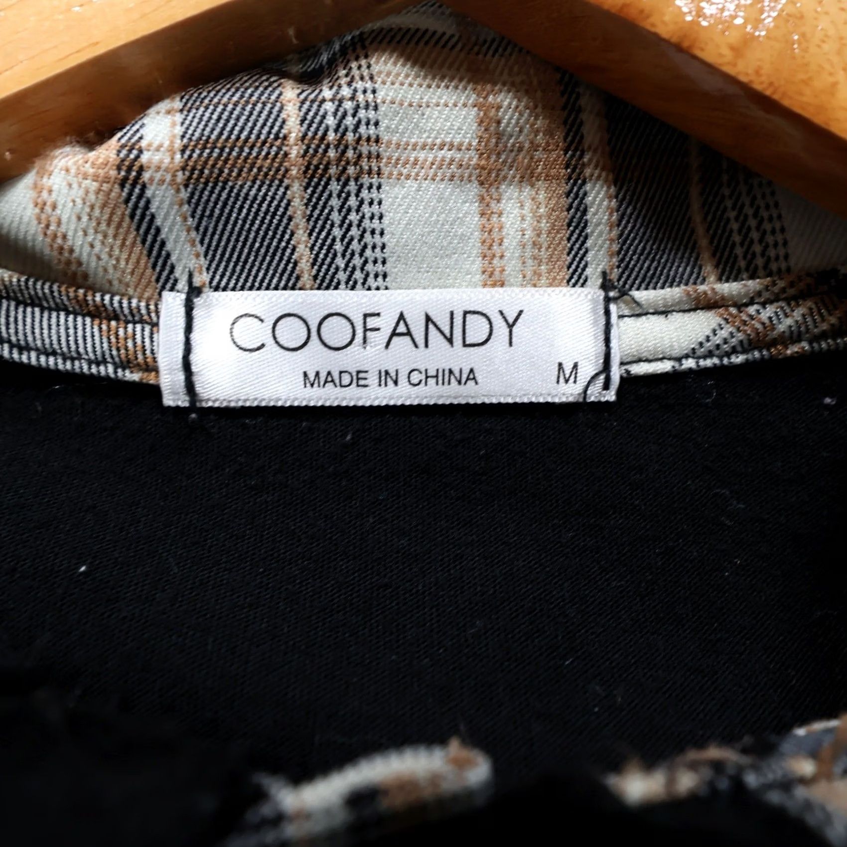 Vintage COOFANDY Polo Shirt Mens Medium Black Long Sleeve Plaid Trim Pocket Uniform Casual Shirt Size US M / EU 48-50 / 2 - 7 Thumbnail