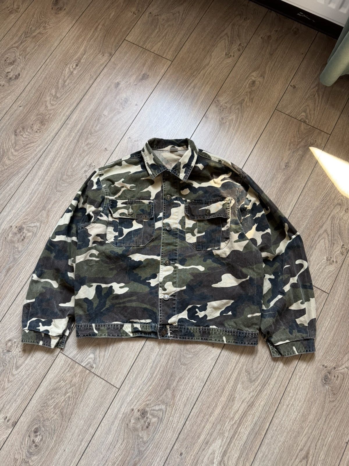 Designer VINTAGE CAMO CROPPED DENIM JACKET Size US S / EU 44-46 / 1 - 2 Thumbnail