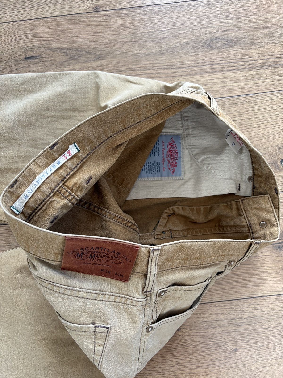 Scarti-Lab Scarti-Lab Stained Faded Sand Chino 06RS SG824 Size US 32 / EU 48 - 15 Thumbnail