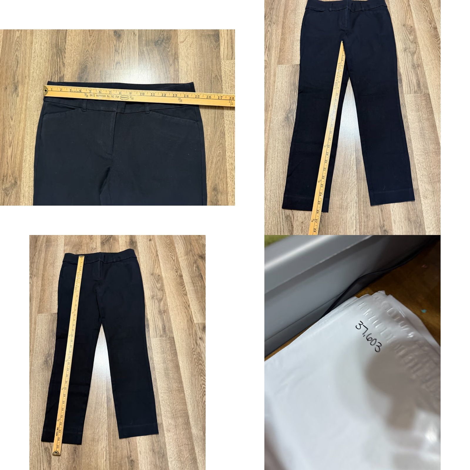 Ann Taylor LOFT Pants Women Size 2 Black Skinny Ankle Flat Front Casual Pants - Regular Inseam 26 in Size 26" / US 2 / IT 38 - 8 Thumbnail