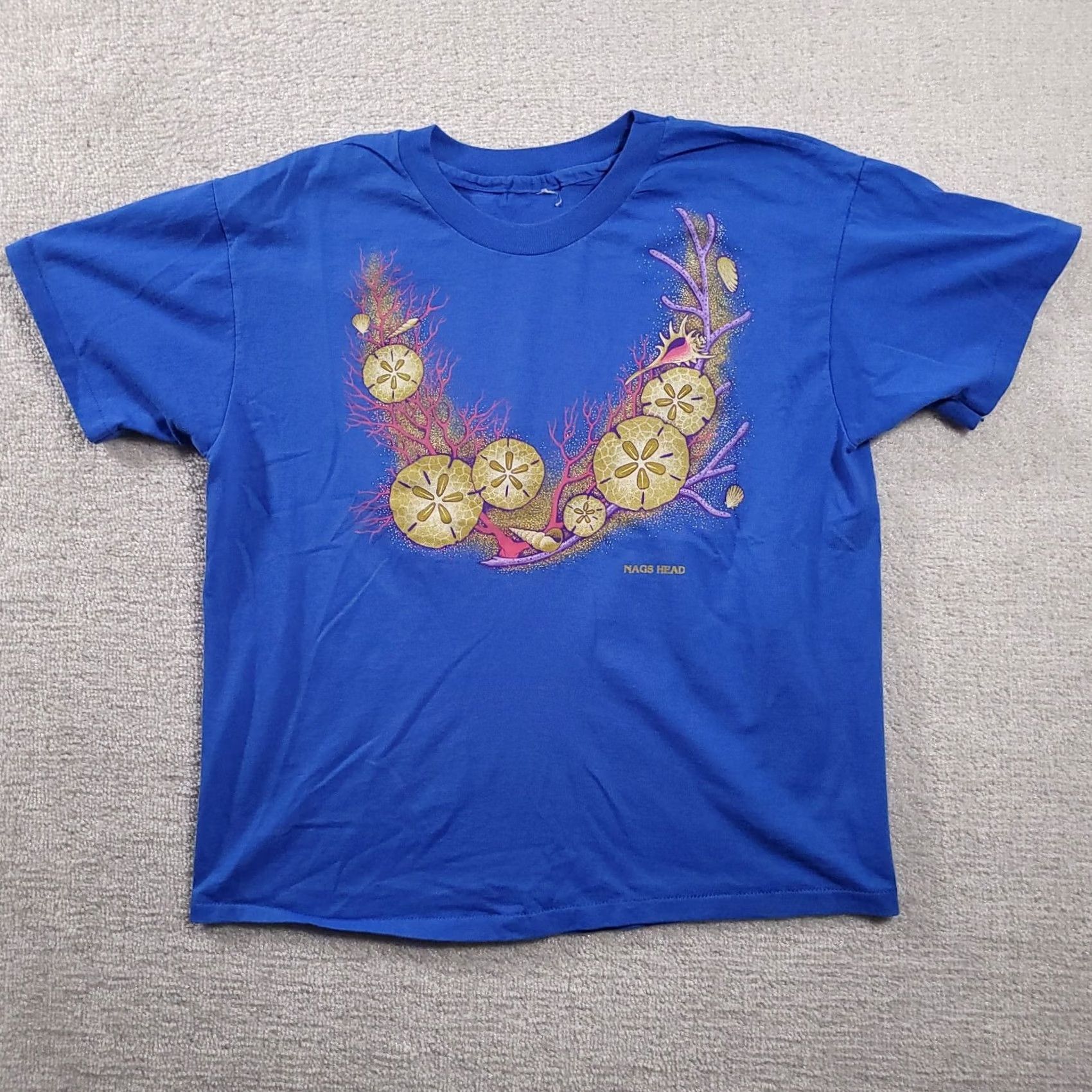 Vintage VINTAGE Blue Adult XL T Shirt Nags Head Beach 80s 90s Short Sleeve Size US XL / EU 56 / 4 - 2 Thumbnail
