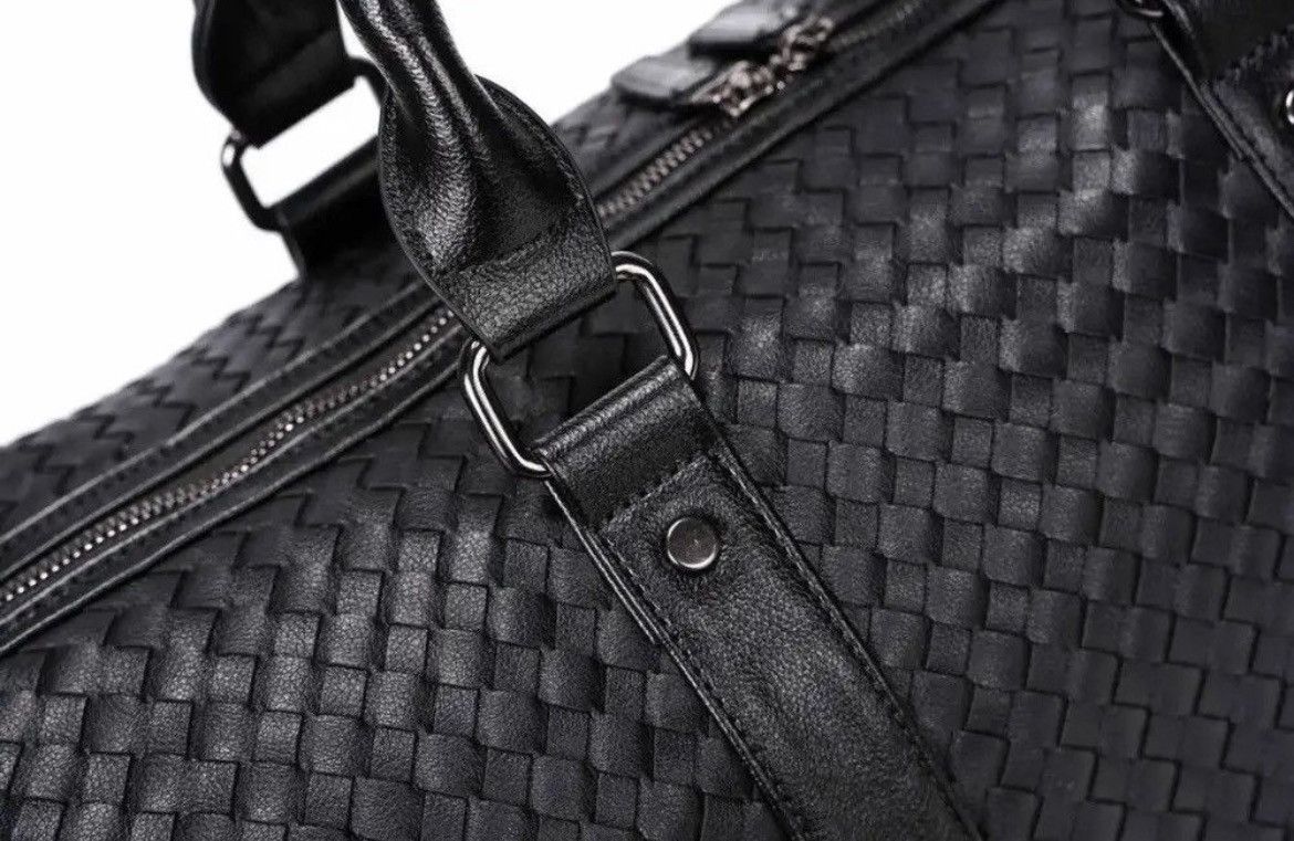 Japanese Brand × Vintage Outdoor retro woven travel duffle bag pu leather Size ONE SIZE - 12 Thumbnail