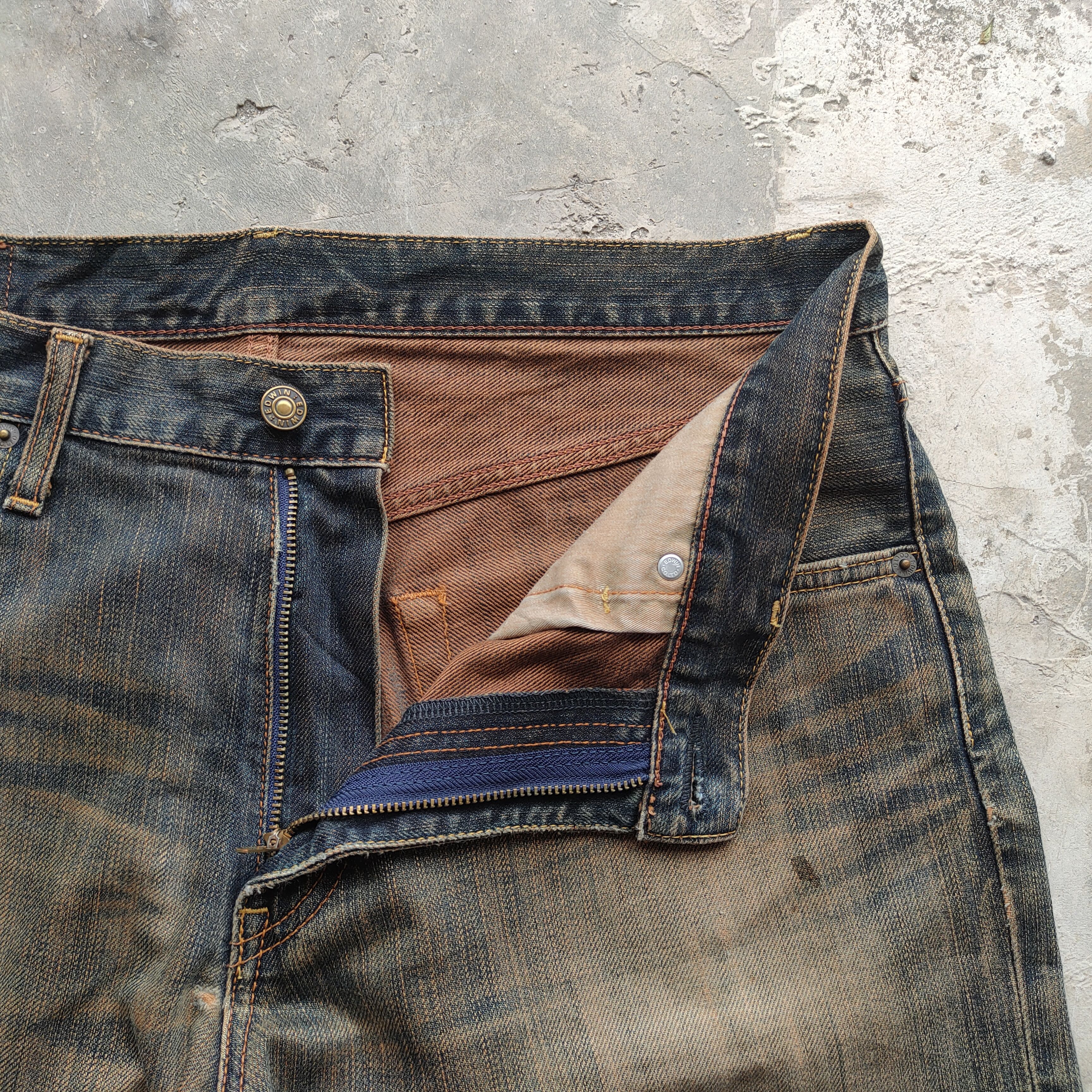 Edwin # VINTAGE EDWIN RUSTY FADED DISTRESSED JEANS PANTS Size US 36 / EU 52 - 7 Thumbnail