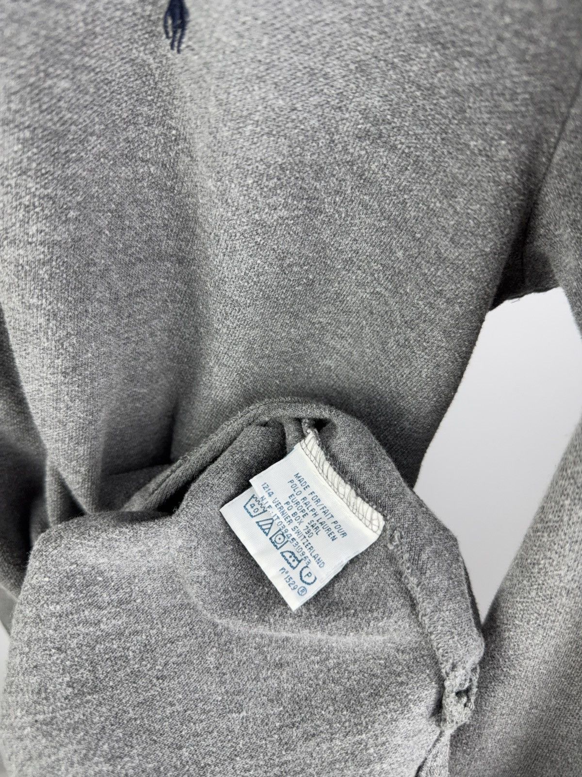 Polo Ralph Lauren 90s Ralph Lauren Grey Long Sleeve Polo Shirt Custom Fit Size US L / EU 52-54 / 3 - 7 Thumbnail