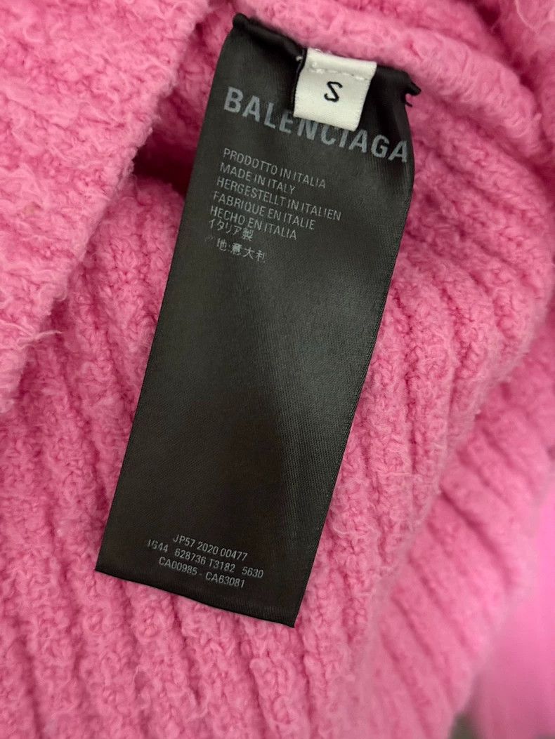 Balenciaga Balenciaga Embroidered Logo Pink Knit Sweater Size S / US 4 / IT 40 - 4 Thumbnail