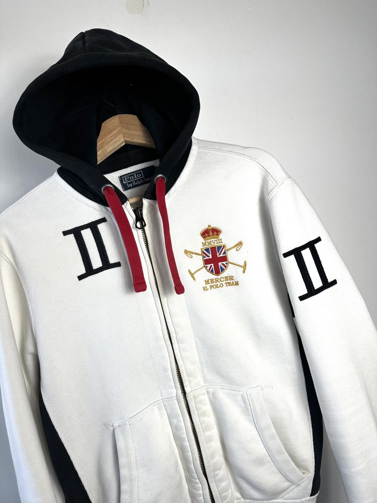 Ralph Lauren Vintage Polo Ralph Lauren Mercer Polo Team Hoodie White S Size US S / EU 44-46 / 1 - 2 Thumbnail