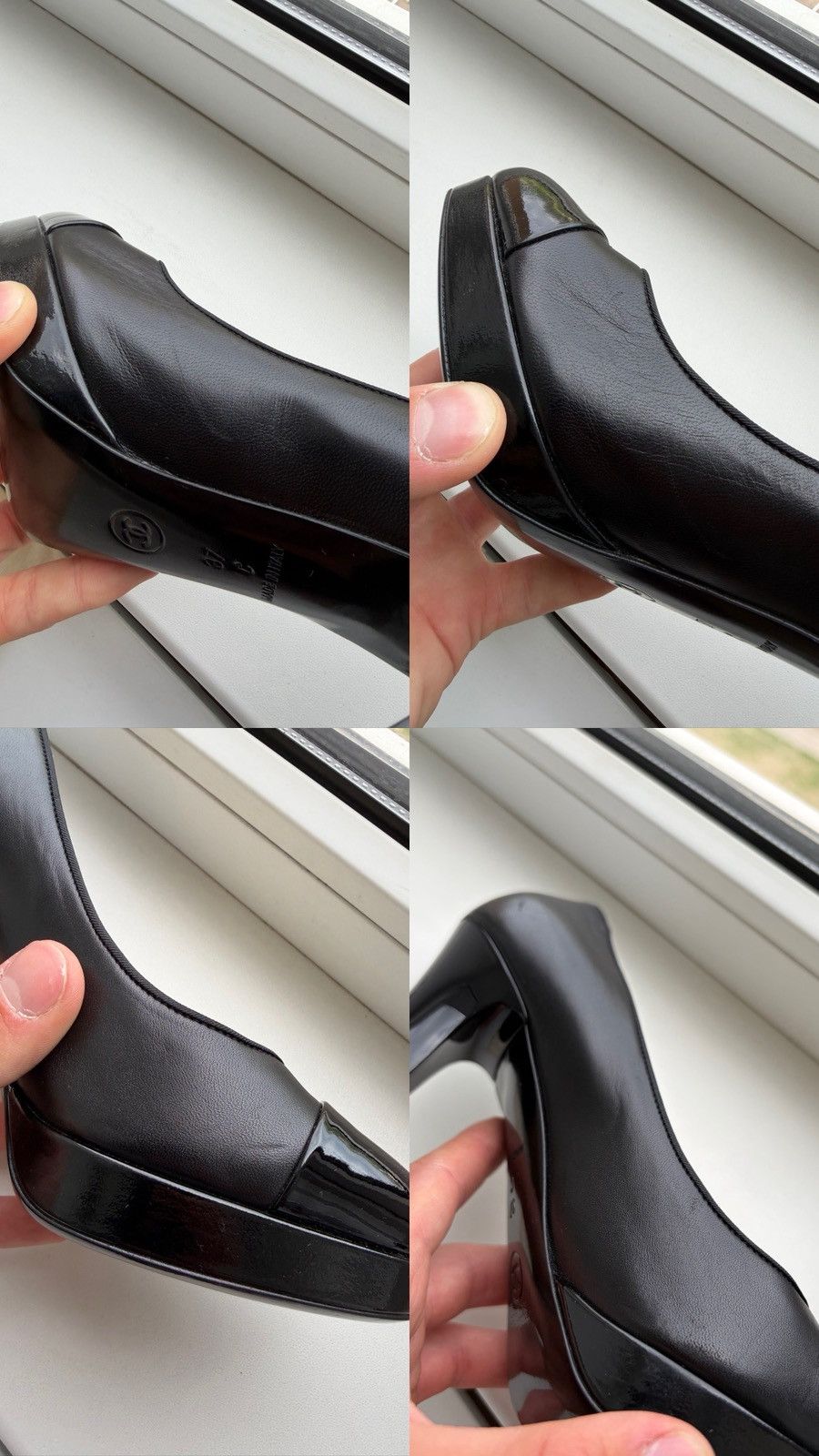 Chanel Chanel CC Logo Leather And Patent Cap Toe Heels Size 37C Size US 7 / IT 37 - 16 Thumbnail