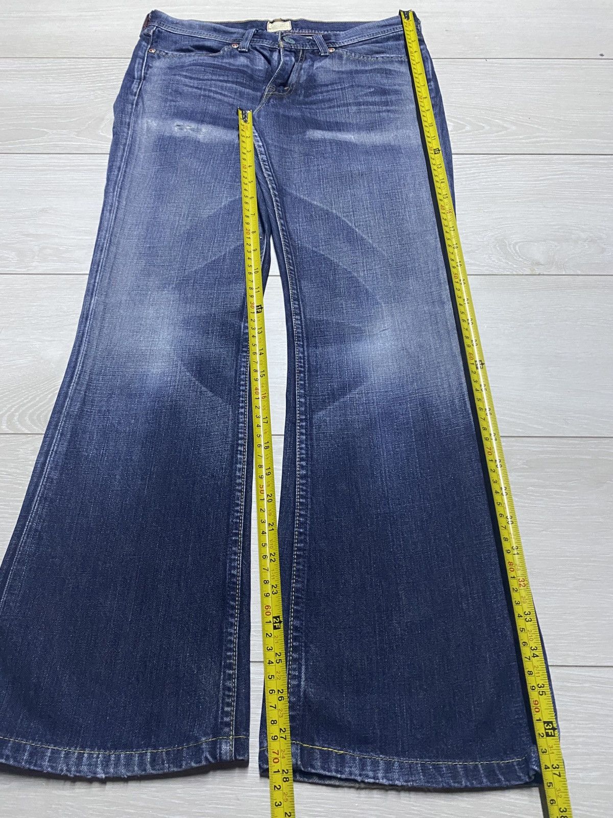 Levi's Vintage Levis Redloop Faded Wash Distressed Flare Jeans Size US 30 / EU 46 - 16 Thumbnail