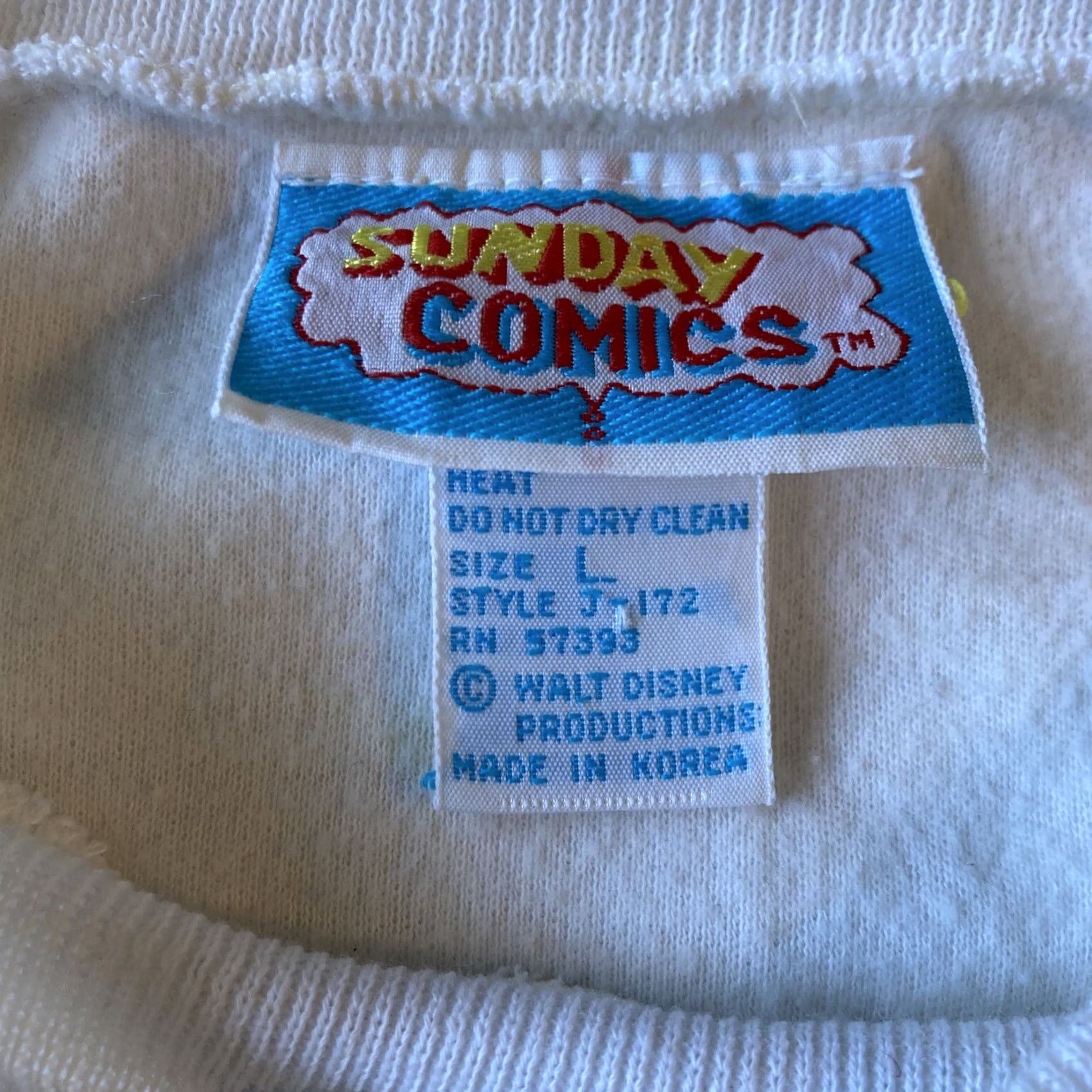 Disney VINTAGE Sunday Comics Sweatshirt Disney Donald Duck 90s Double Sided Print Large Mens L White Crew Neck Pullover Regular Size Sweatshirt Size US L / EU 52-54 / 3 - 5 Thumbnail